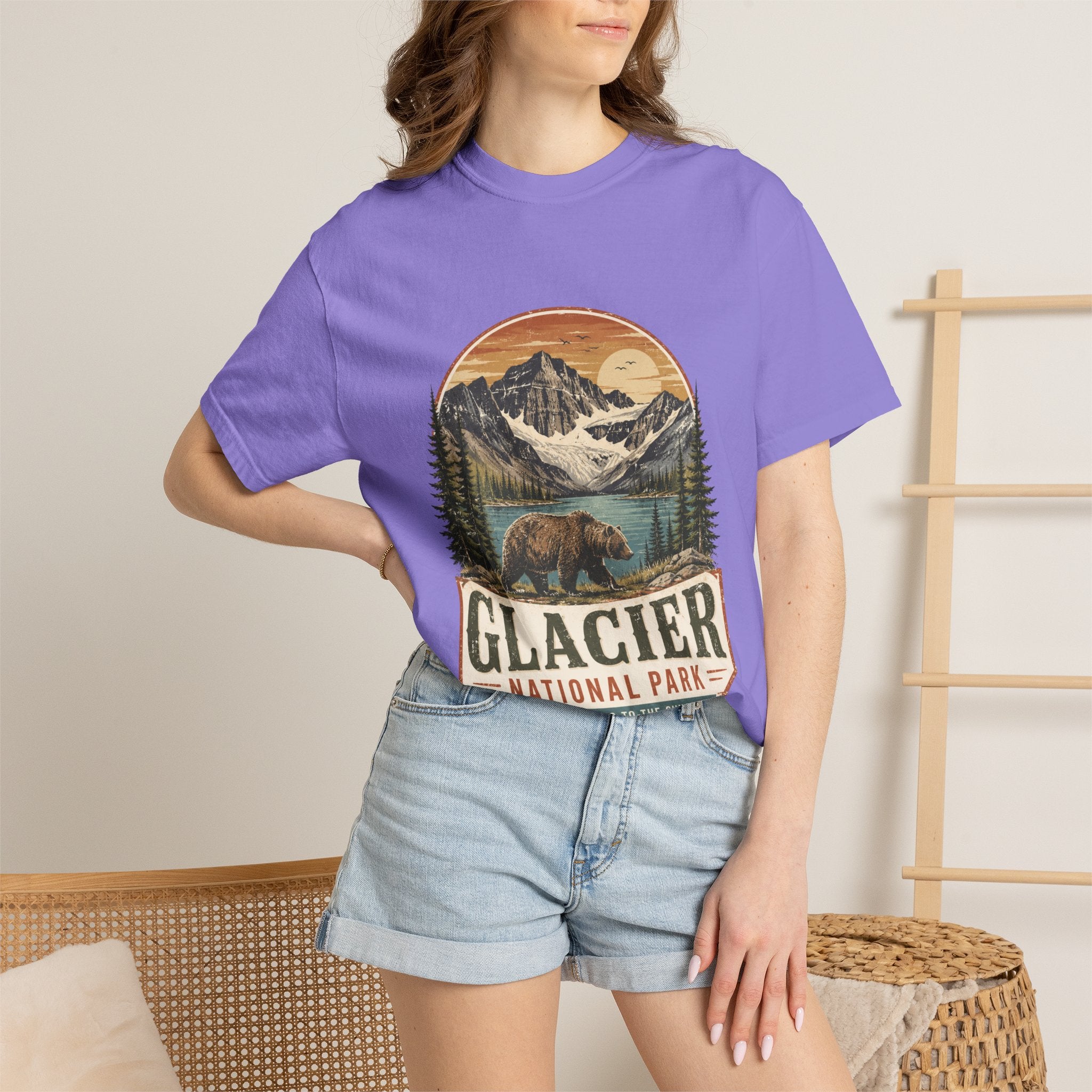Glacier National Park Vintage Bear T-Shirt