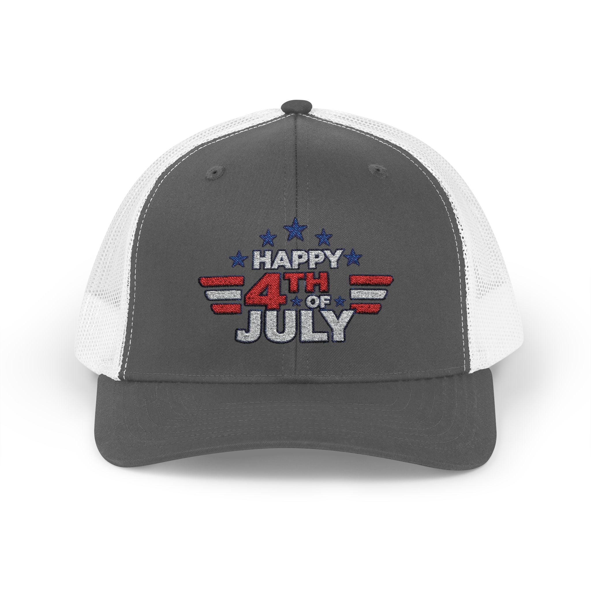 4th of July Trucker Hat – Patriotic Snapback Cap with Stars & Stripes Design