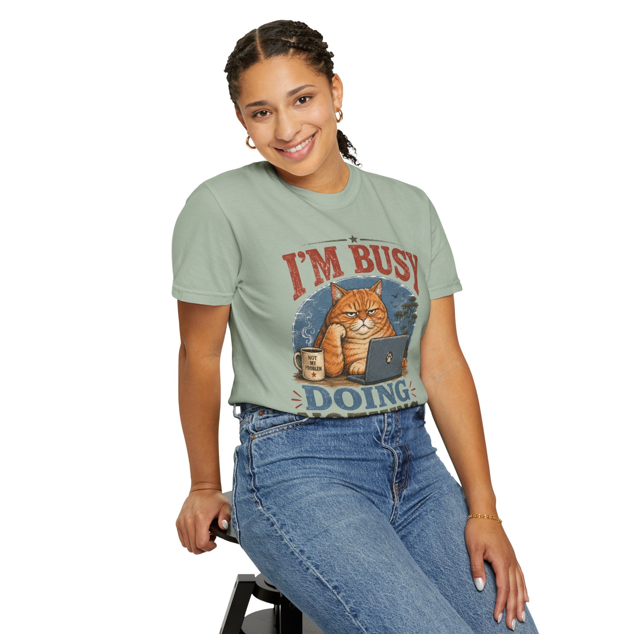 I'm Busy Doing Nothing Professionally Cat T-Shirt