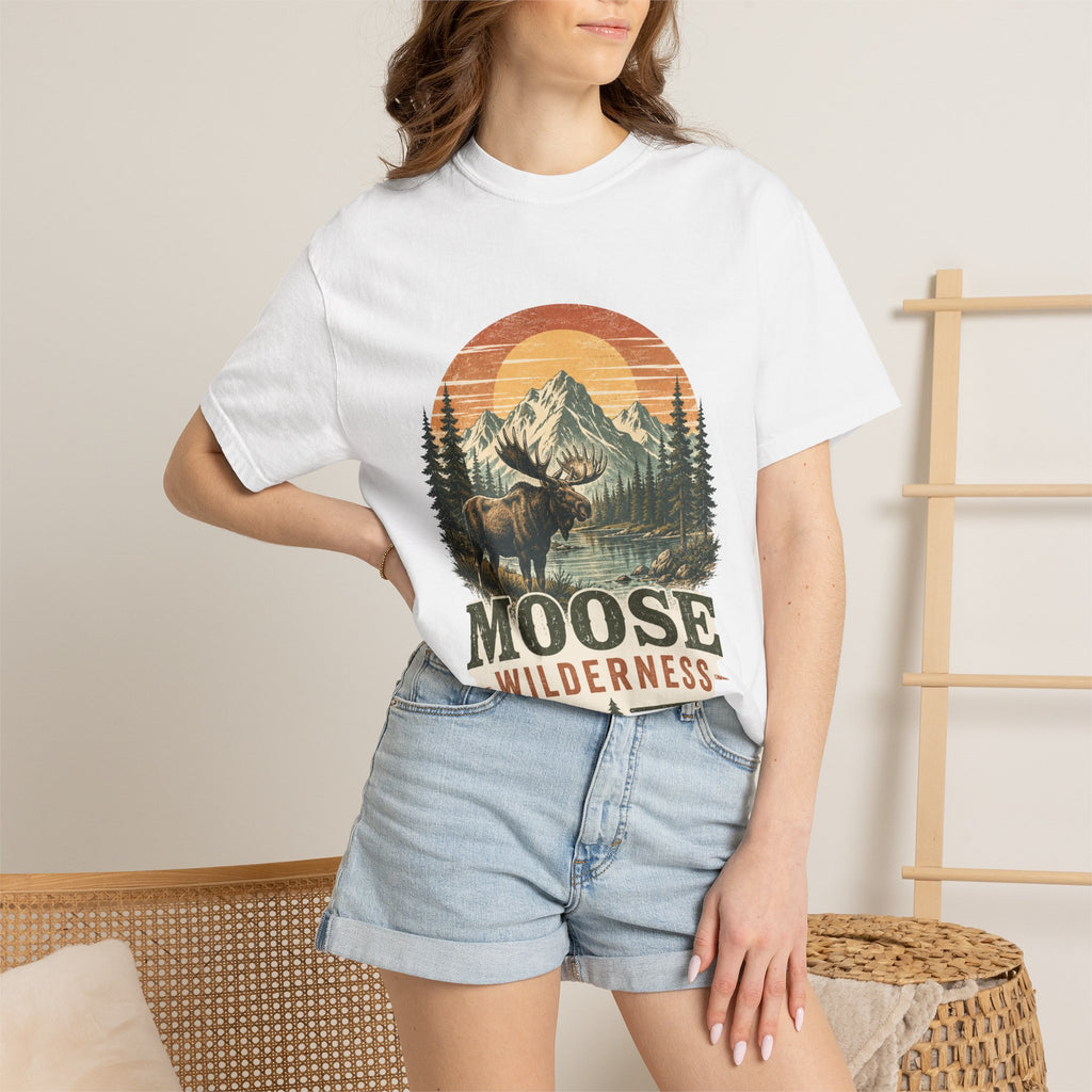 Moose Wilderness T-Shirt — Vintage Mountain Outdoor Adventure Tee