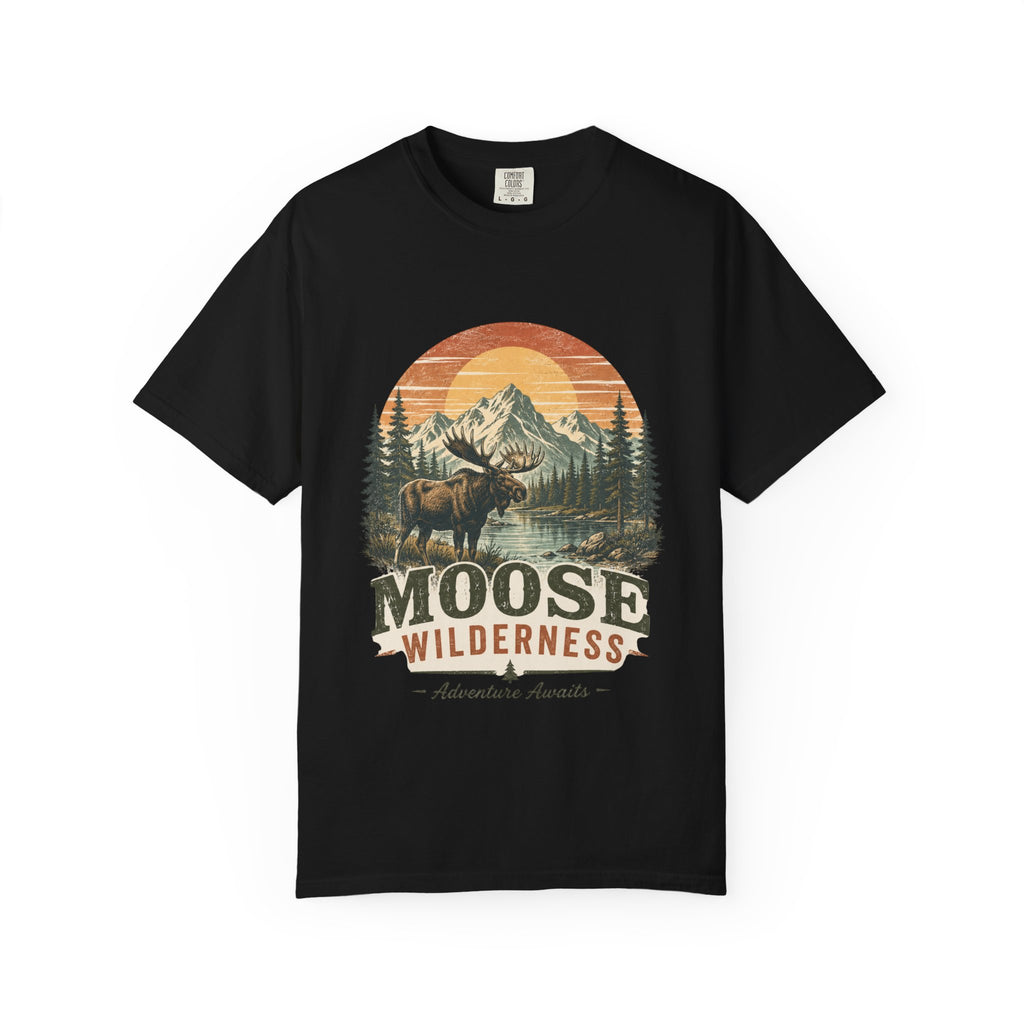 Moose Wilderness T-Shirt — Vintage Mountain Outdoor Adventure Tee