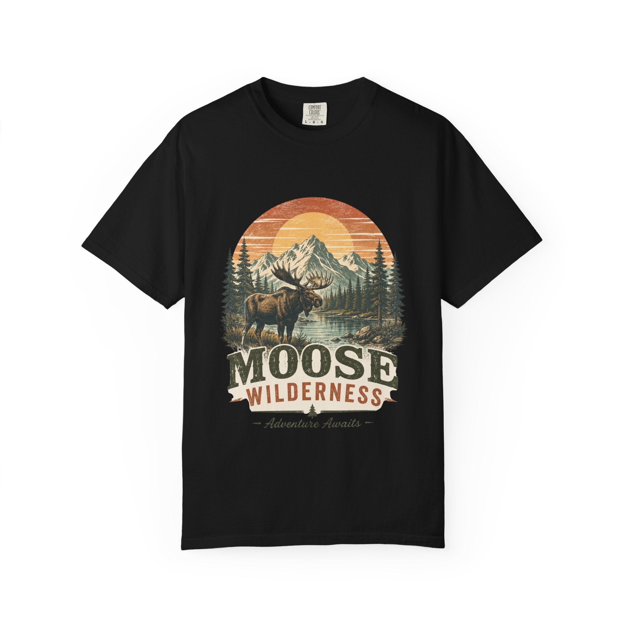 Moose Wilderness T-Shirt — Vintage Mountain Outdoor Adventure Tee