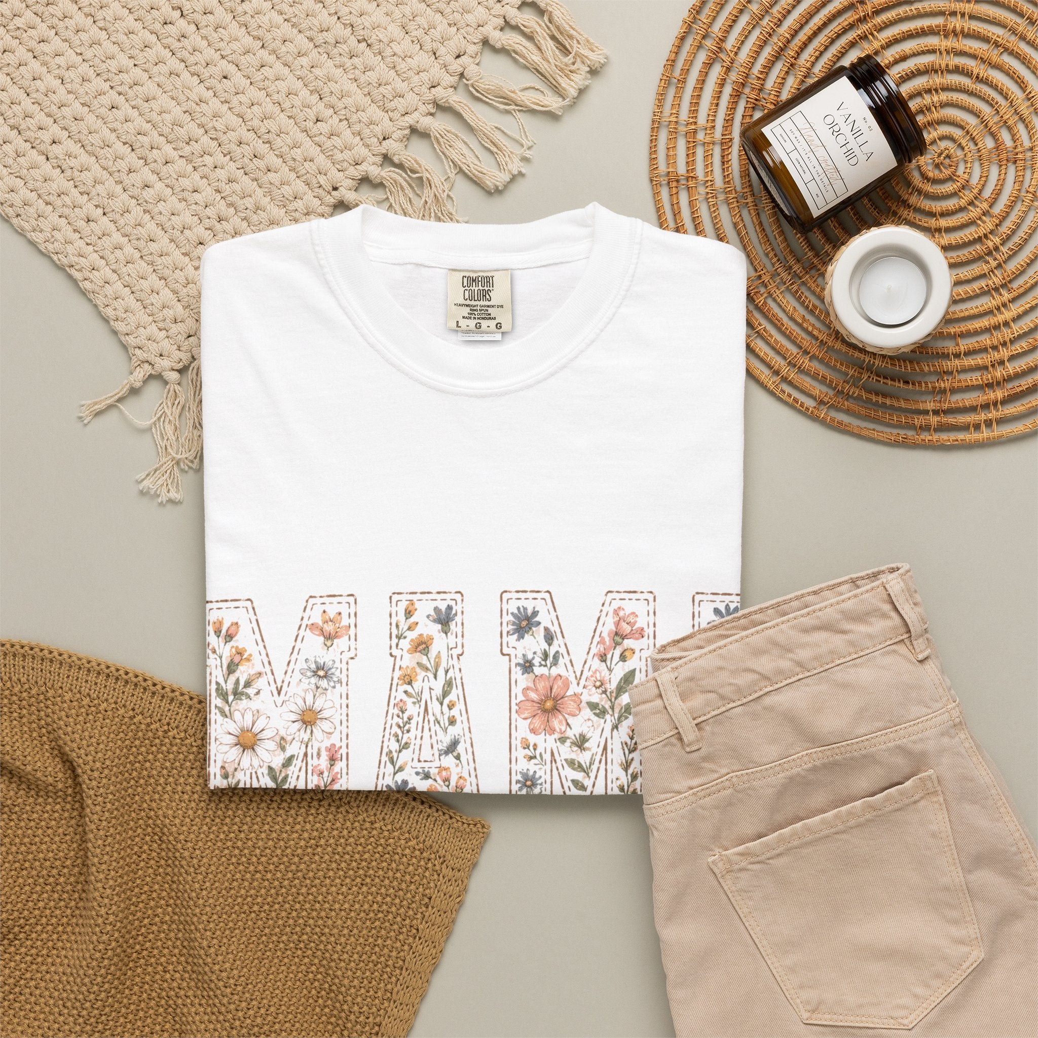 Mama Floral T‑Shirt – 'Wildly Loved' Bow Design, Mother's Day Gift