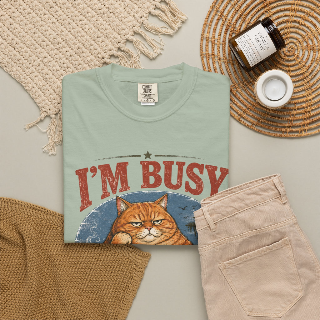 I'm Busy Doing Nothing Professionally Cat T-Shirt