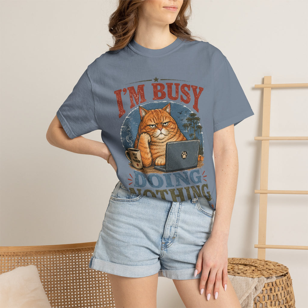 I'm Busy Doing Nothing Professionally Cat T-Shirt