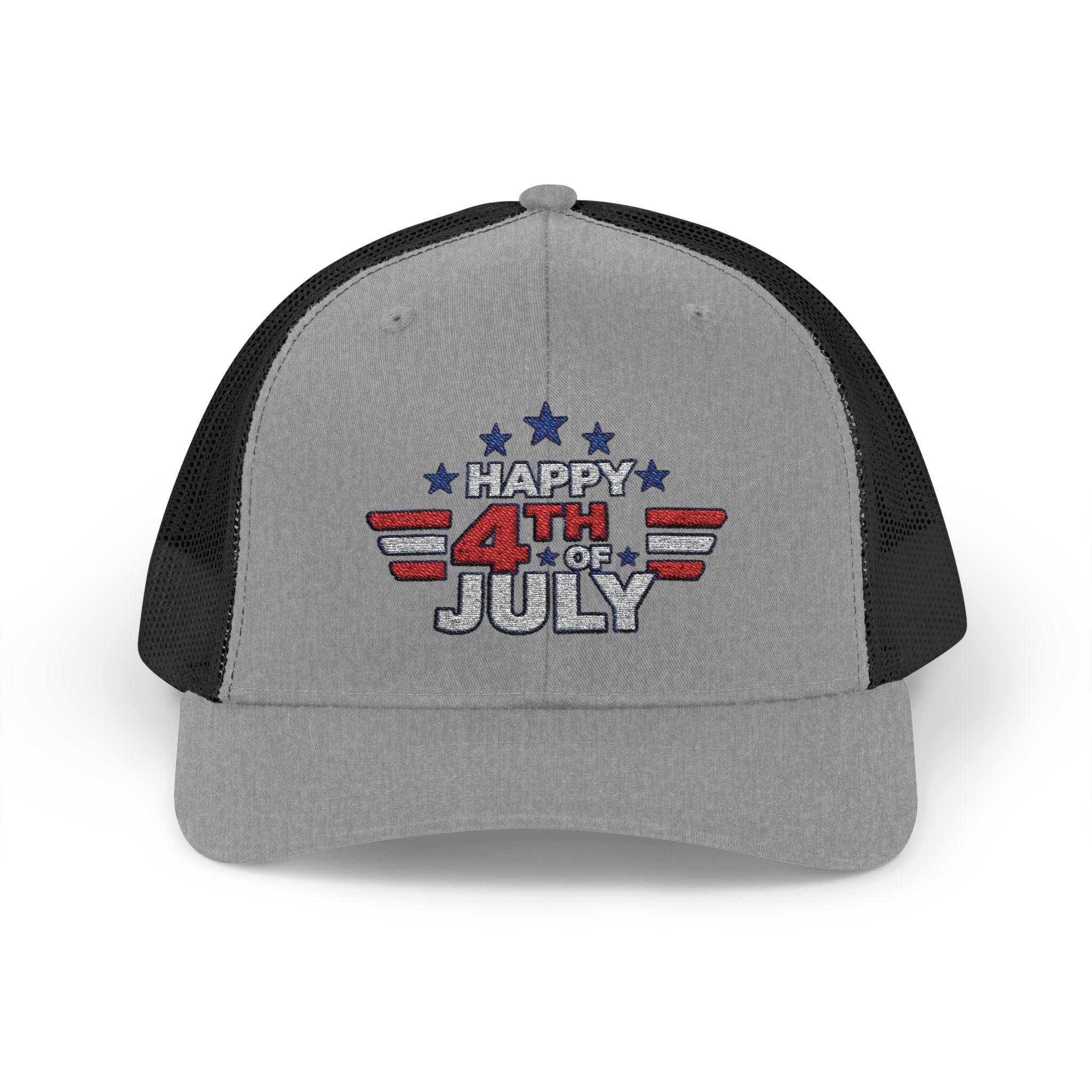 4th of July Trucker Hat – Patriotic Snapback Cap with Stars & Stripes Design