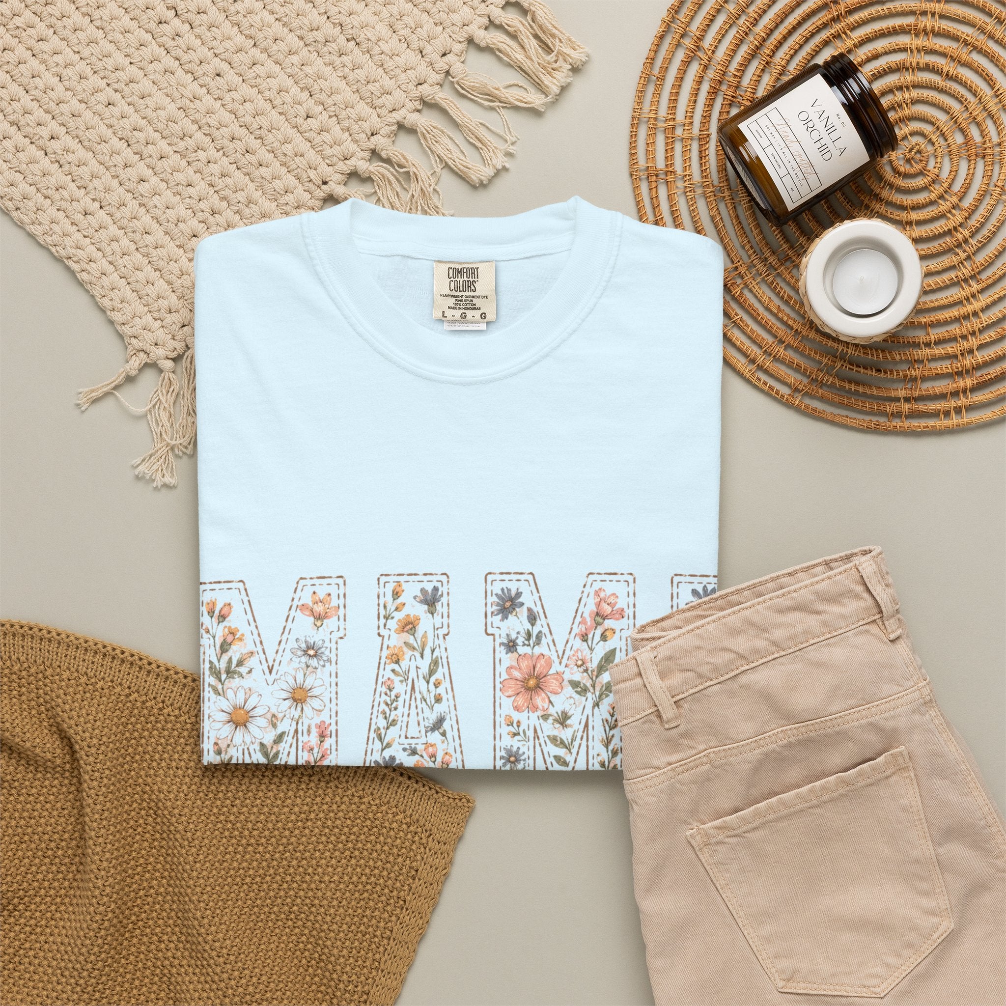 Mama Floral T‑Shirt – 'Wildly Loved' Bow Design, Mother's Day Gift