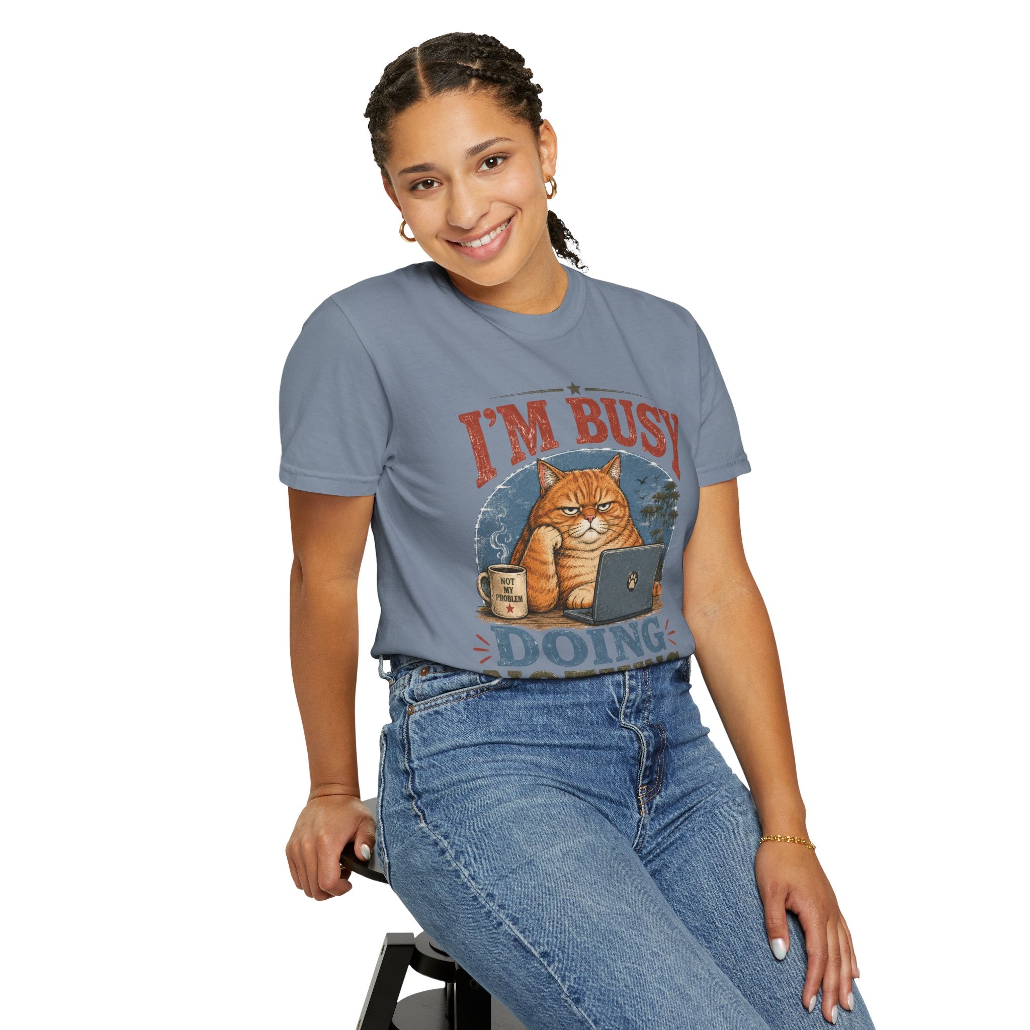 I'm Busy Doing Nothing Professionally Cat T-Shirt