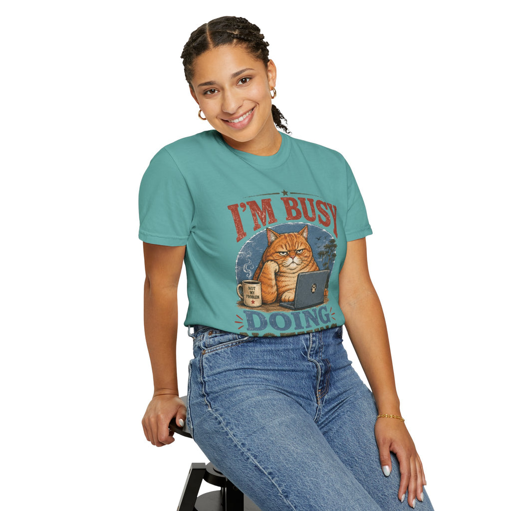 I'm Busy Doing Nothing Professionally Cat T-Shirt