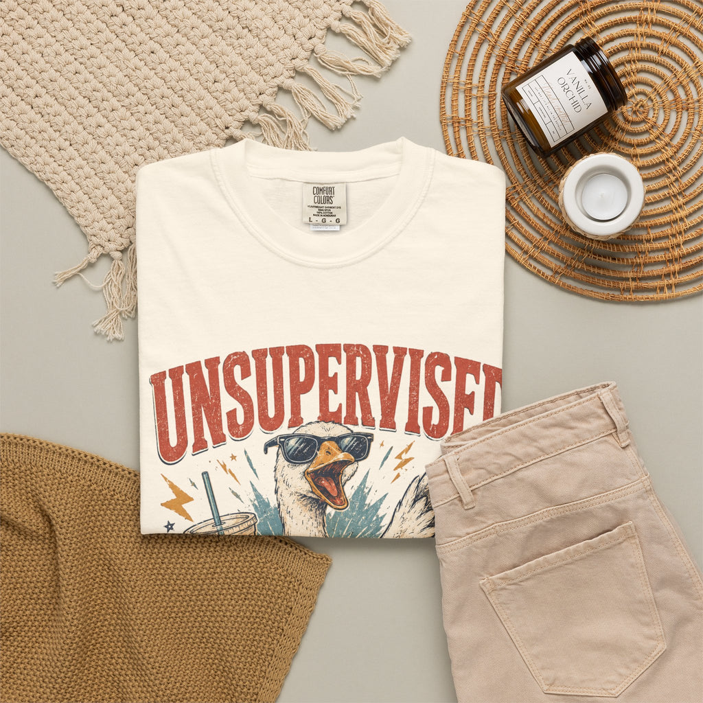 Unsupervised & Full of Ideas Duck Graphic T-Shirt