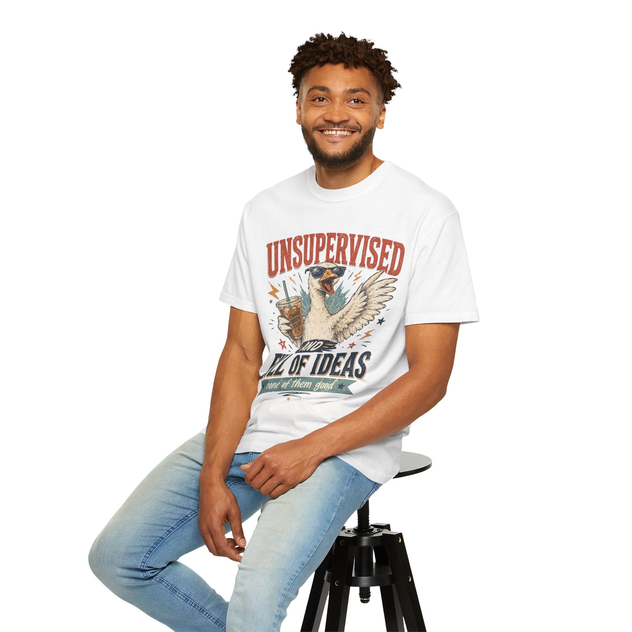 Unsupervised & Full of Ideas Duck Graphic T-Shirt