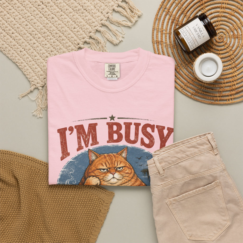 I'm Busy Doing Nothing Professionally Cat T-Shirt