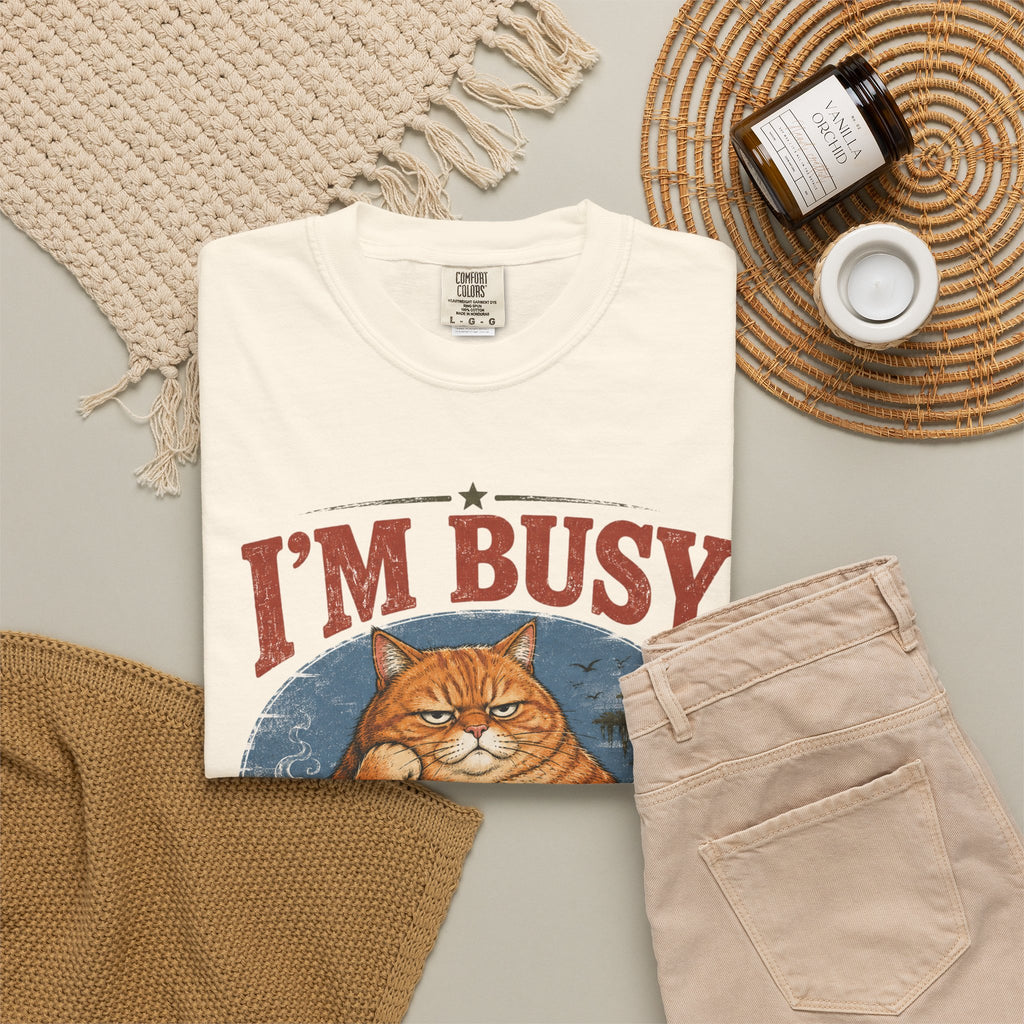 I'm Busy Doing Nothing Professionally Cat T-Shirt