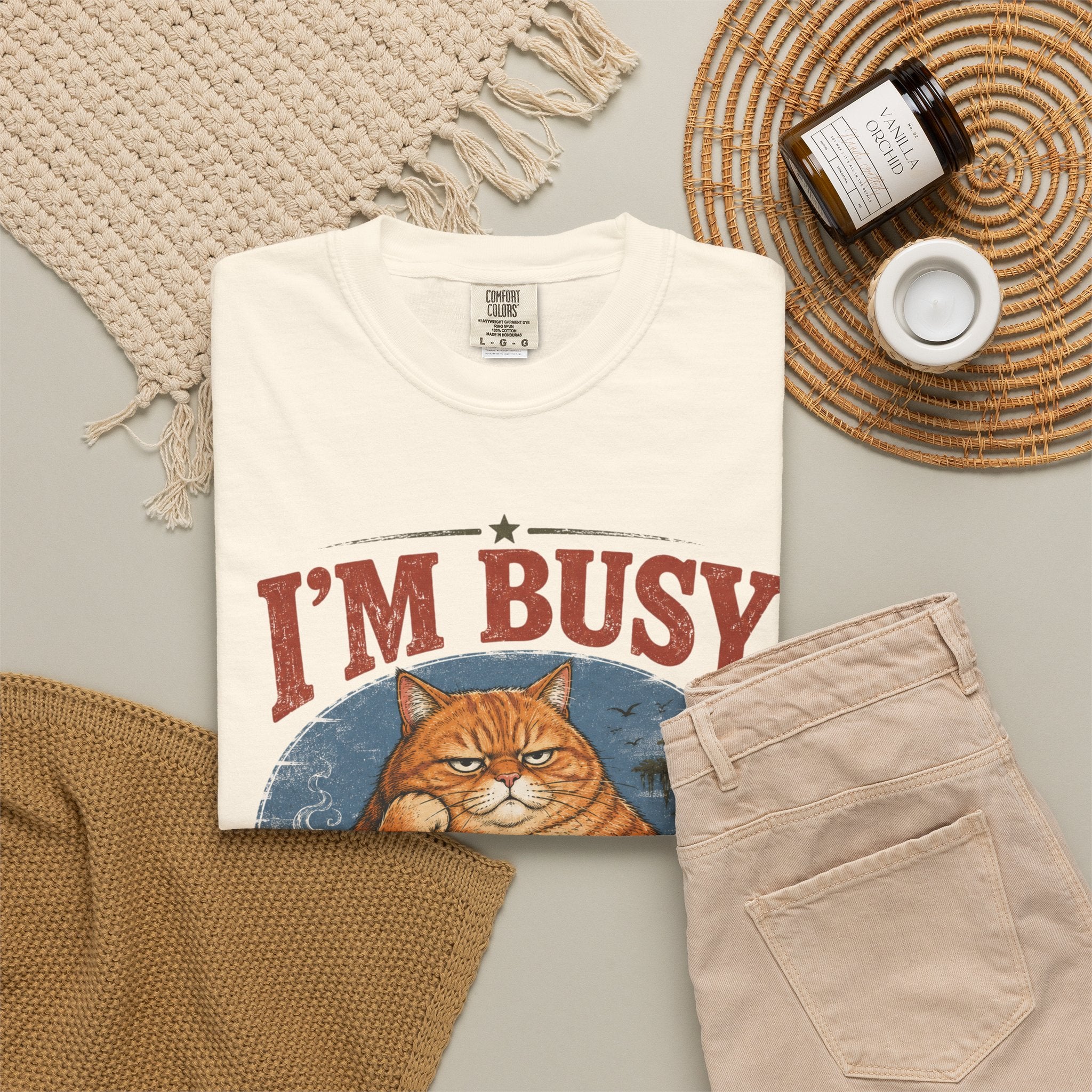 I'm Busy Doing Nothing Professionally Cat T-Shirt