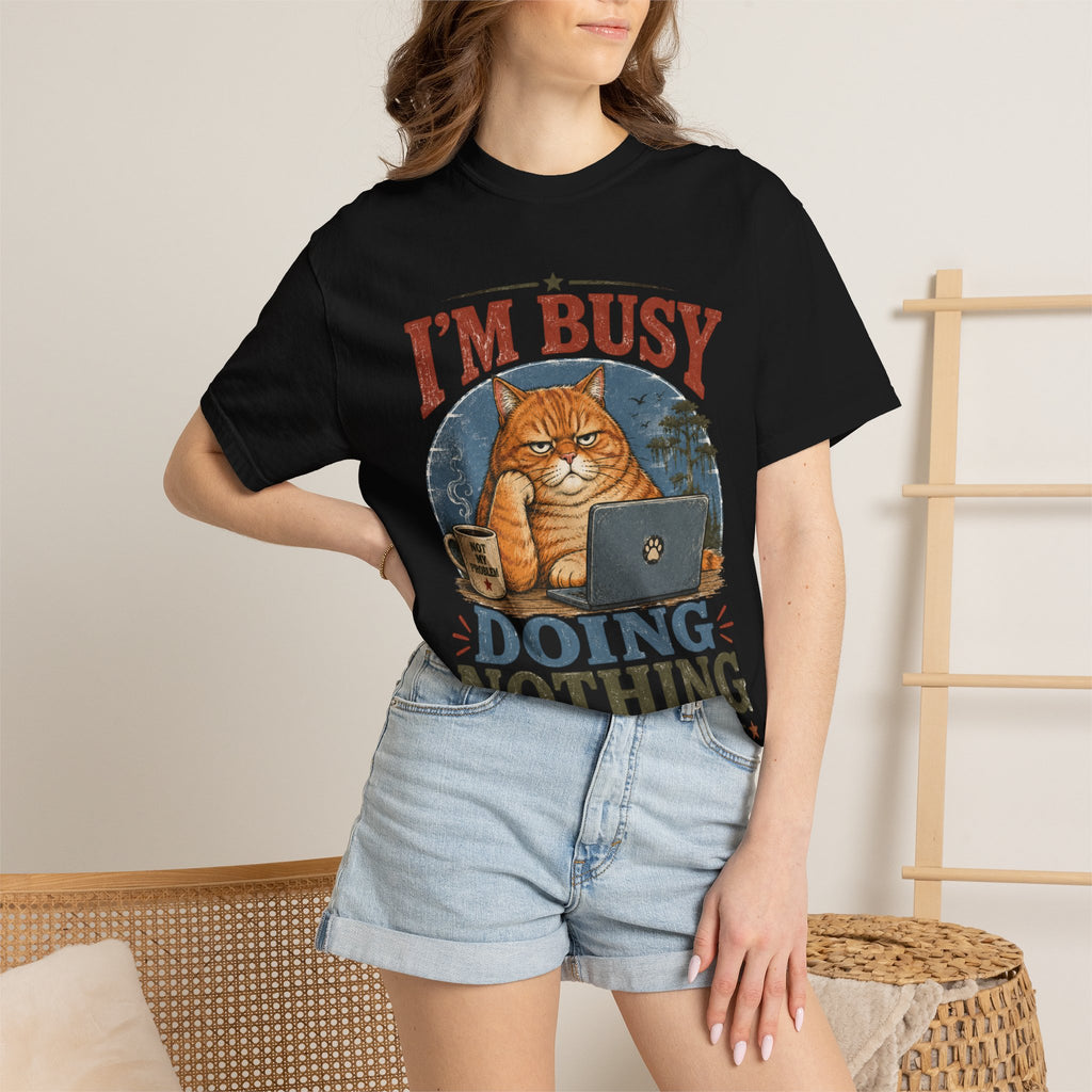 I'm Busy Doing Nothing Professionally Cat T-Shirt