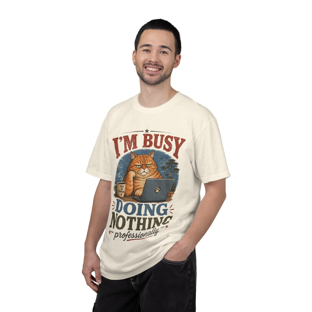 I'm Busy Doing Nothing Professionally Cat T-Shirt