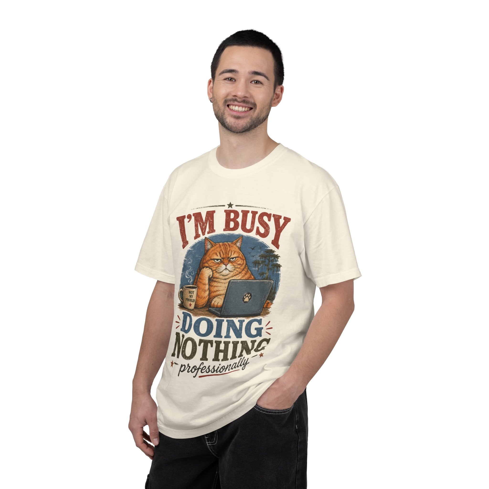 I'm Busy Doing Nothing Professionally Cat T-Shirt