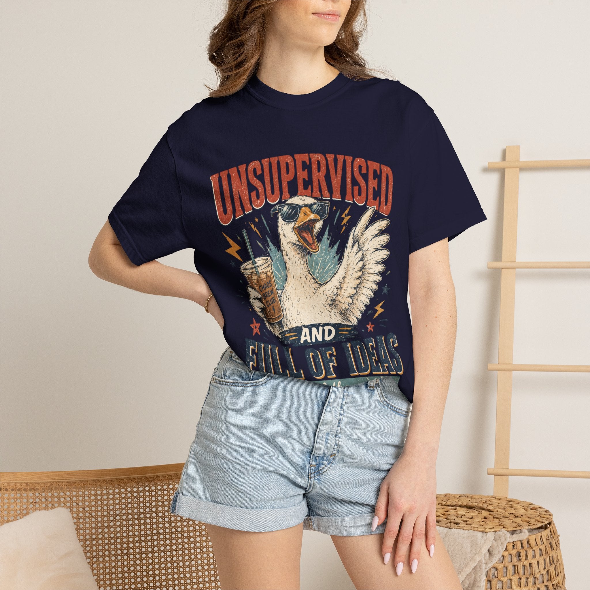 Unsupervised & Full of Ideas Duck Graphic T-Shirt