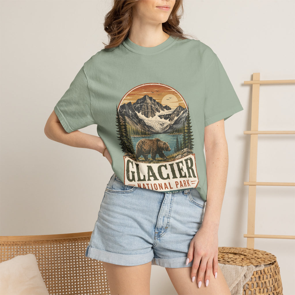 Glacier National Park Vintage Bear T-Shirt