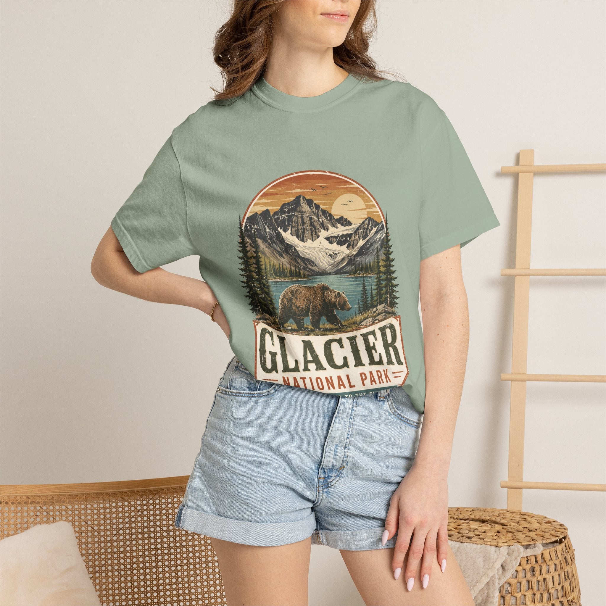 Glacier National Park Vintage Bear T-Shirt