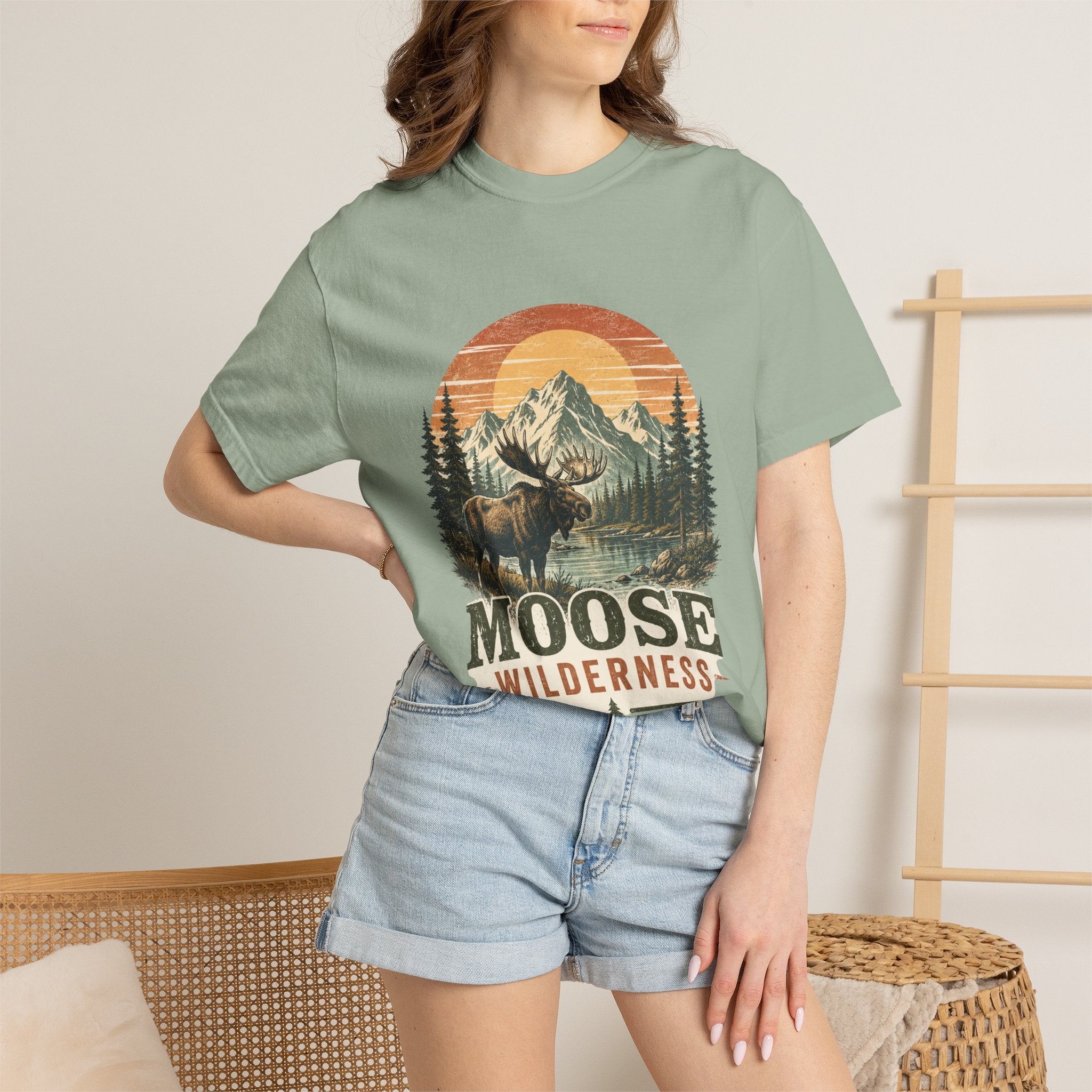 Moose Wilderness T-Shirt — Vintage Mountain Outdoor Adventure Tee