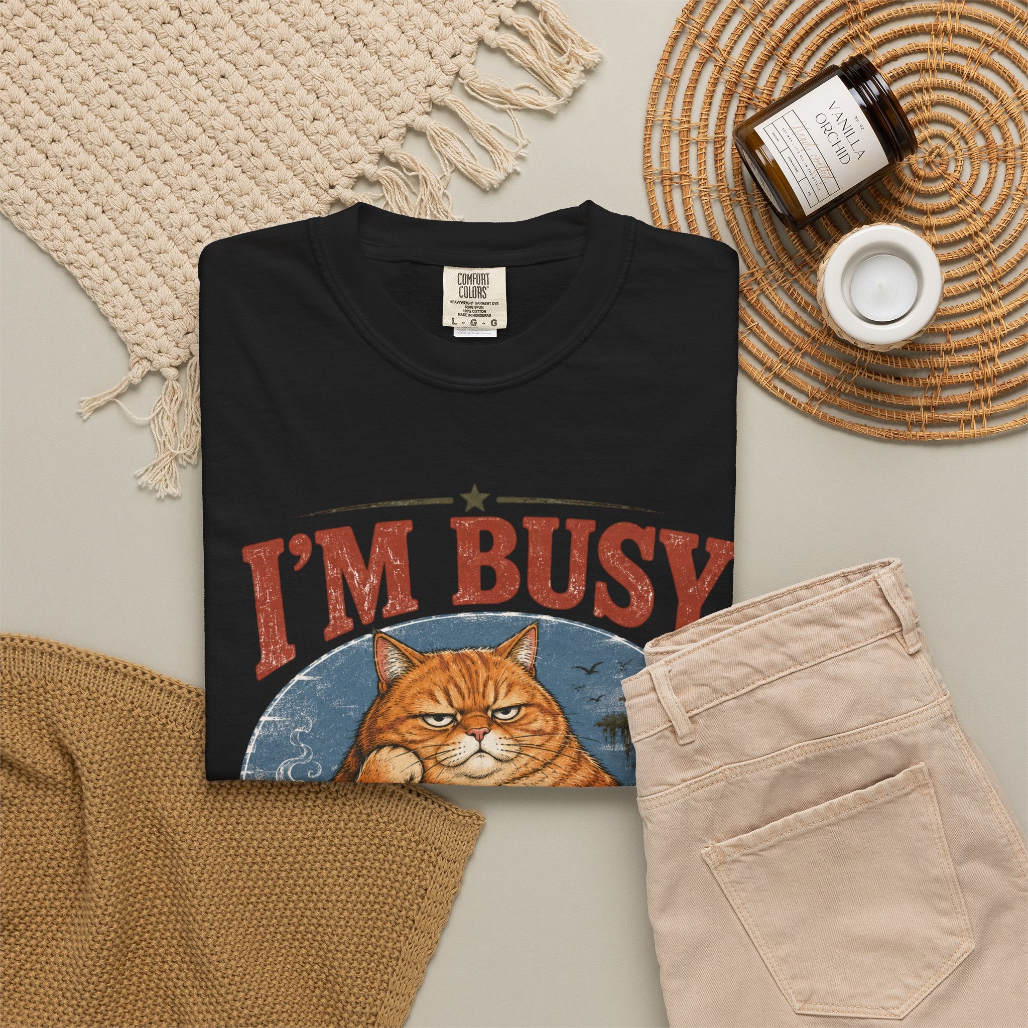 I'm Busy Doing Nothing Professionally Cat T-Shirt