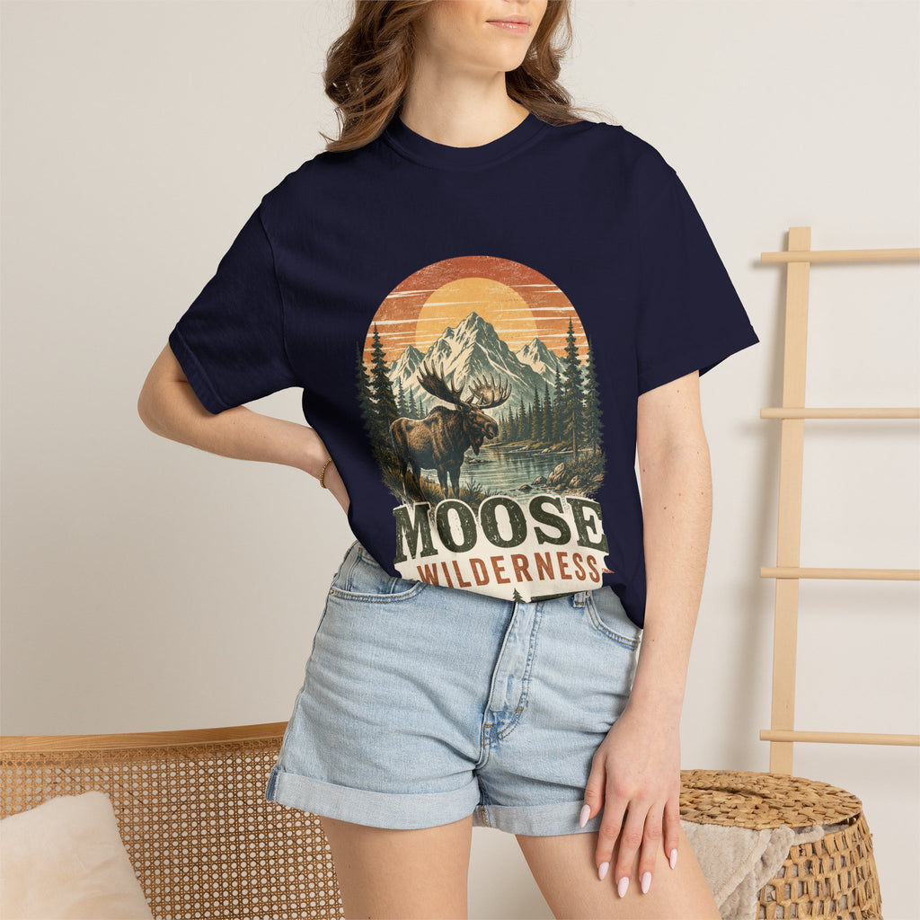 Moose Wilderness T-Shirt — Vintage Mountain Outdoor Adventure Tee