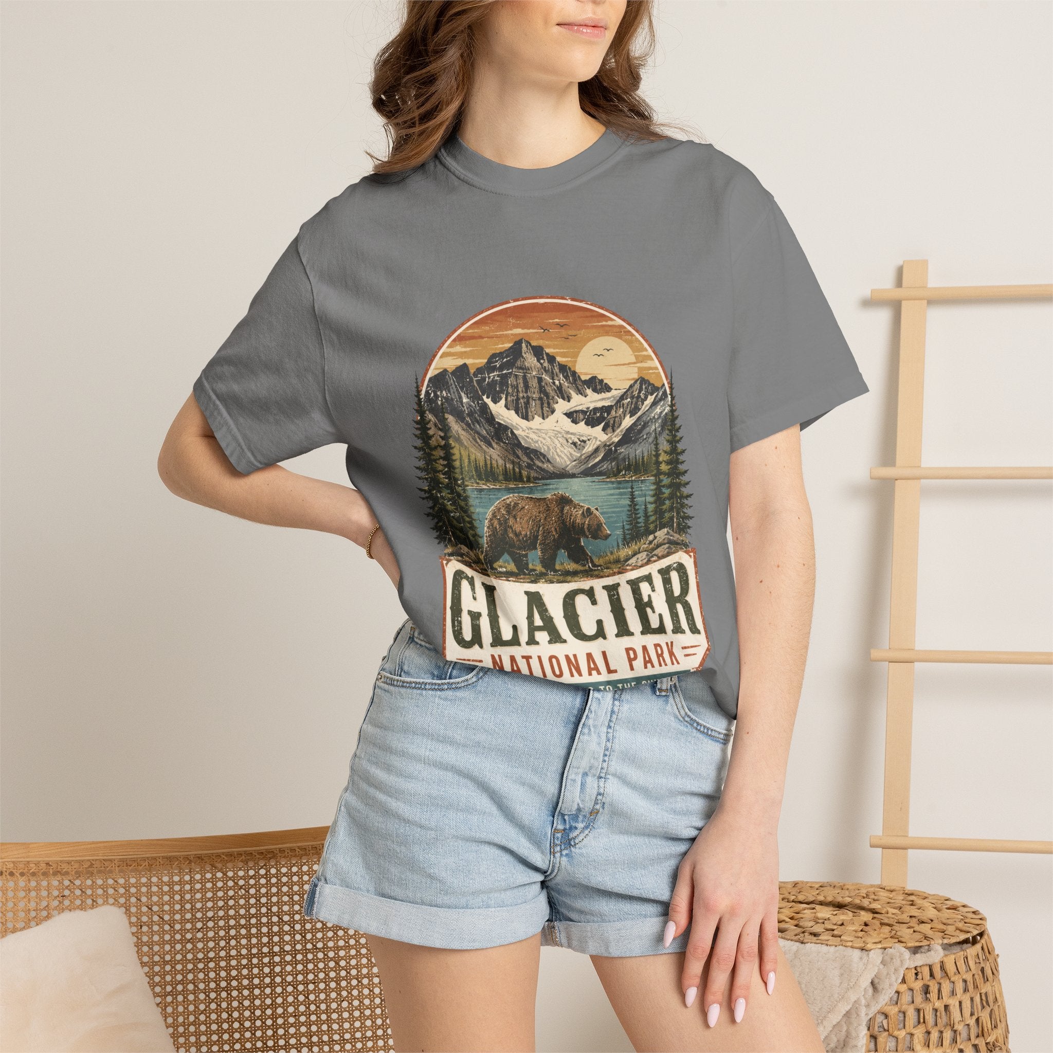 Glacier National Park Vintage Bear T-Shirt
