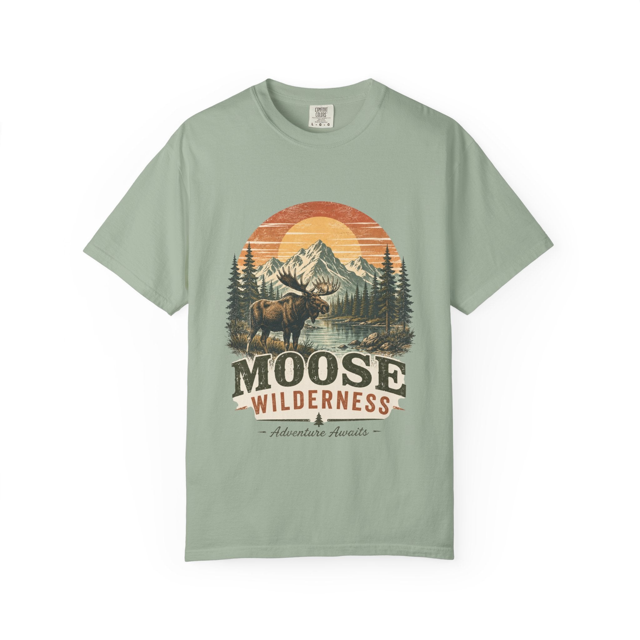 Moose Wilderness T-Shirt — Vintage Mountain Outdoor Adventure Tee