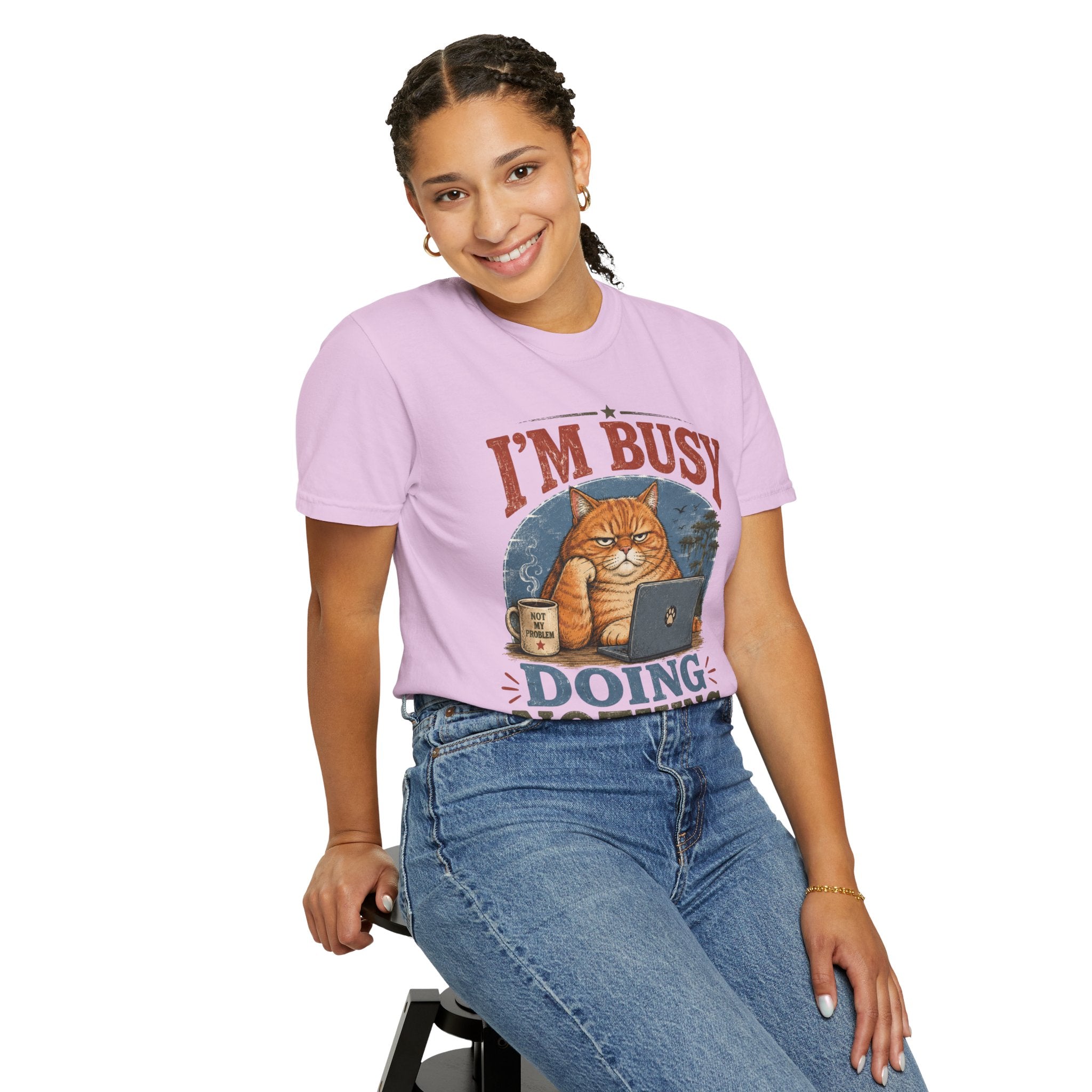 I'm Busy Doing Nothing Professionally Cat T-Shirt
