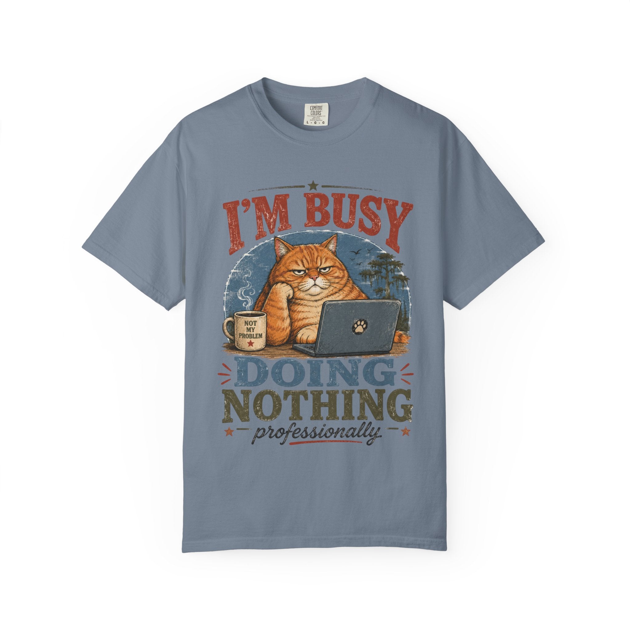 I'm Busy Doing Nothing Professionally Cat T-Shirt