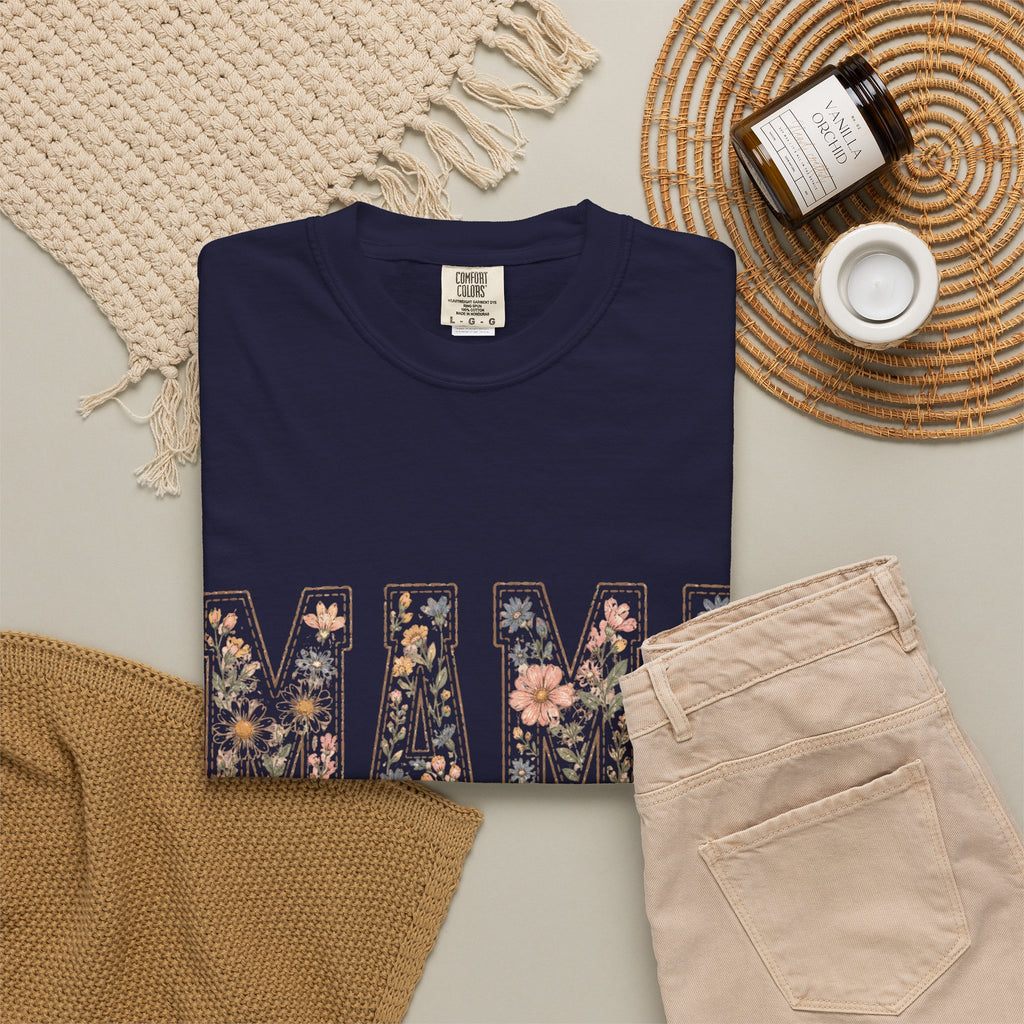 Mama Floral T‑Shirt – 'Wildly Loved' Bow Design, Mother's Day Gift