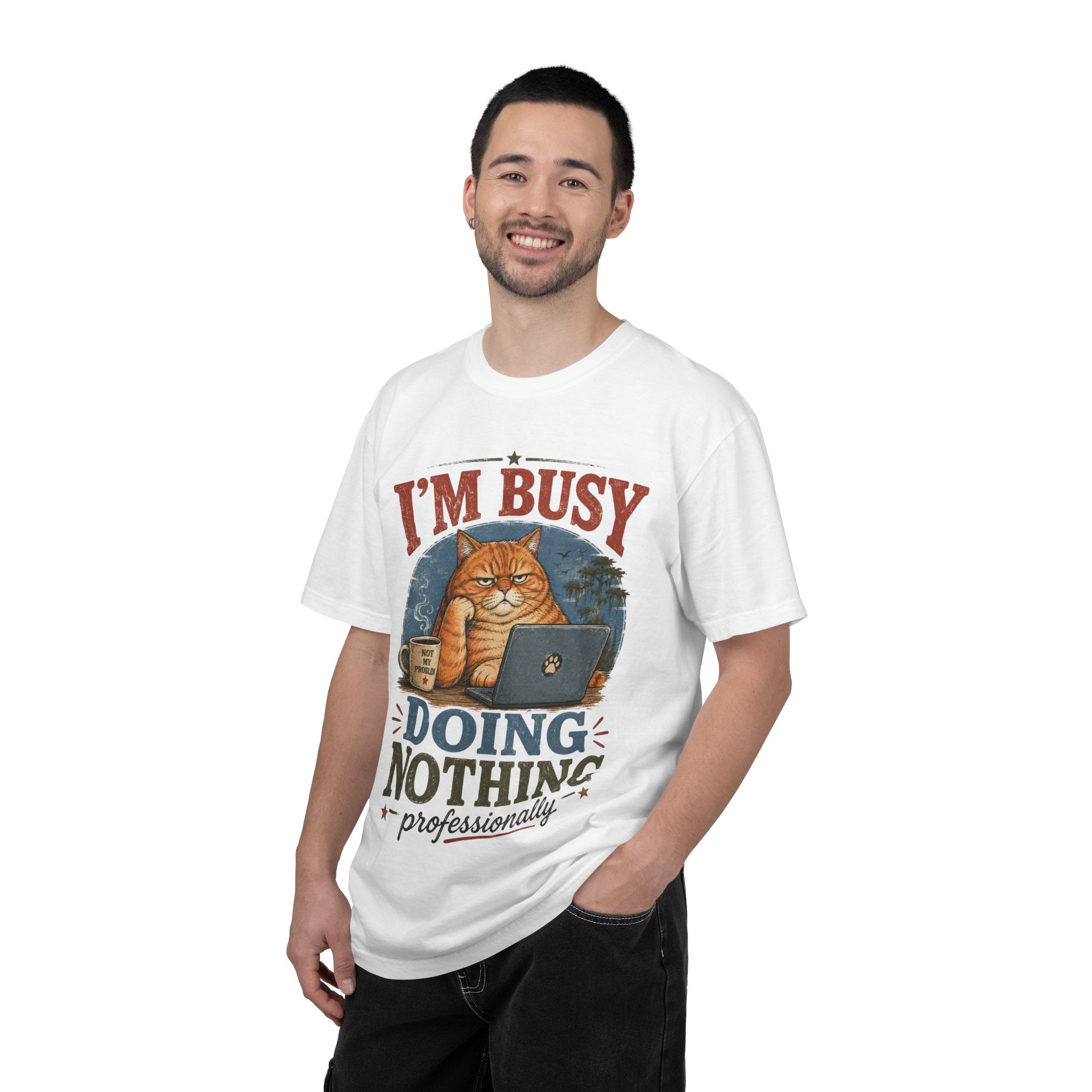 I'm Busy Doing Nothing Professionally Cat T-Shirt