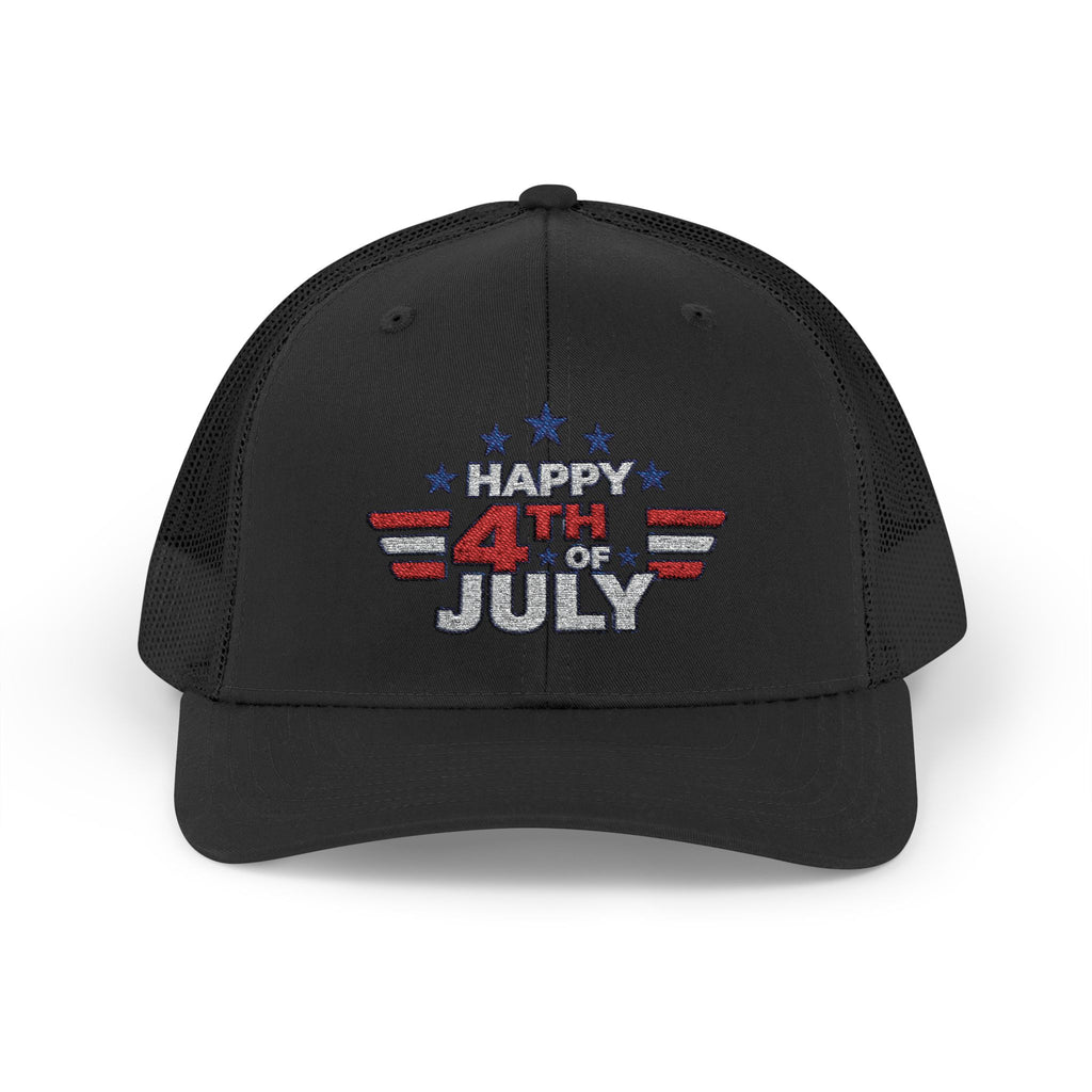 4th of July Trucker Hat – Patriotic Snapback Cap with Stars & Stripes Design