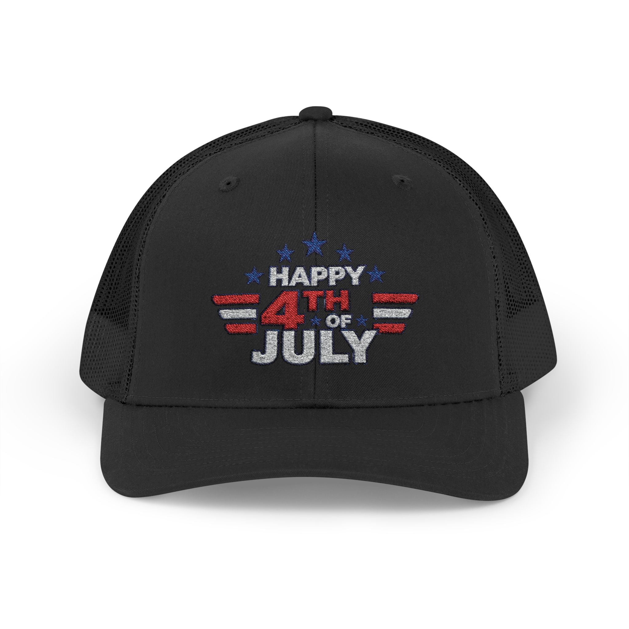 4th of July Trucker Hat – Patriotic Snapback Cap with Stars & Stripes Design