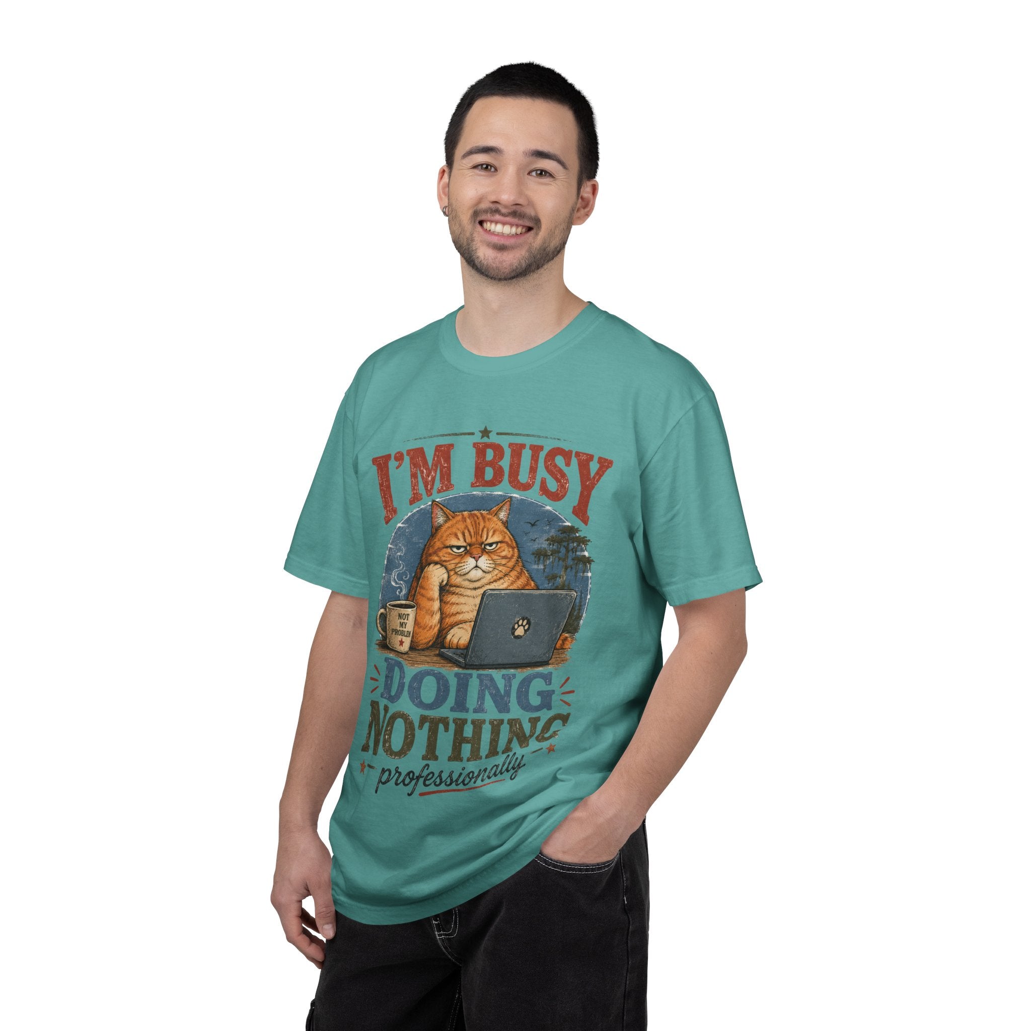 I'm Busy Doing Nothing Professionally Cat T-Shirt
