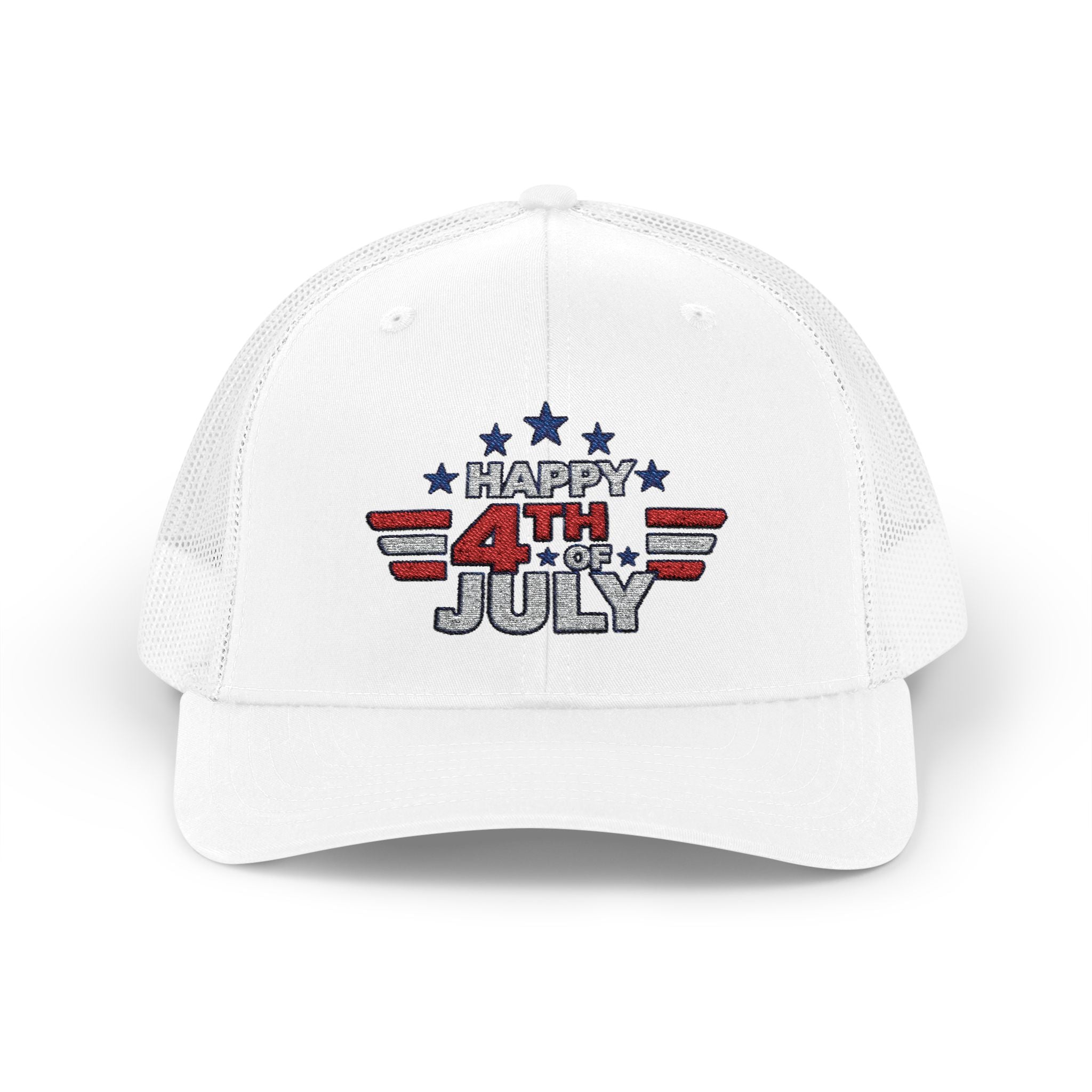 4th of July Trucker Hat – Patriotic Snapback Cap with Stars & Stripes Design