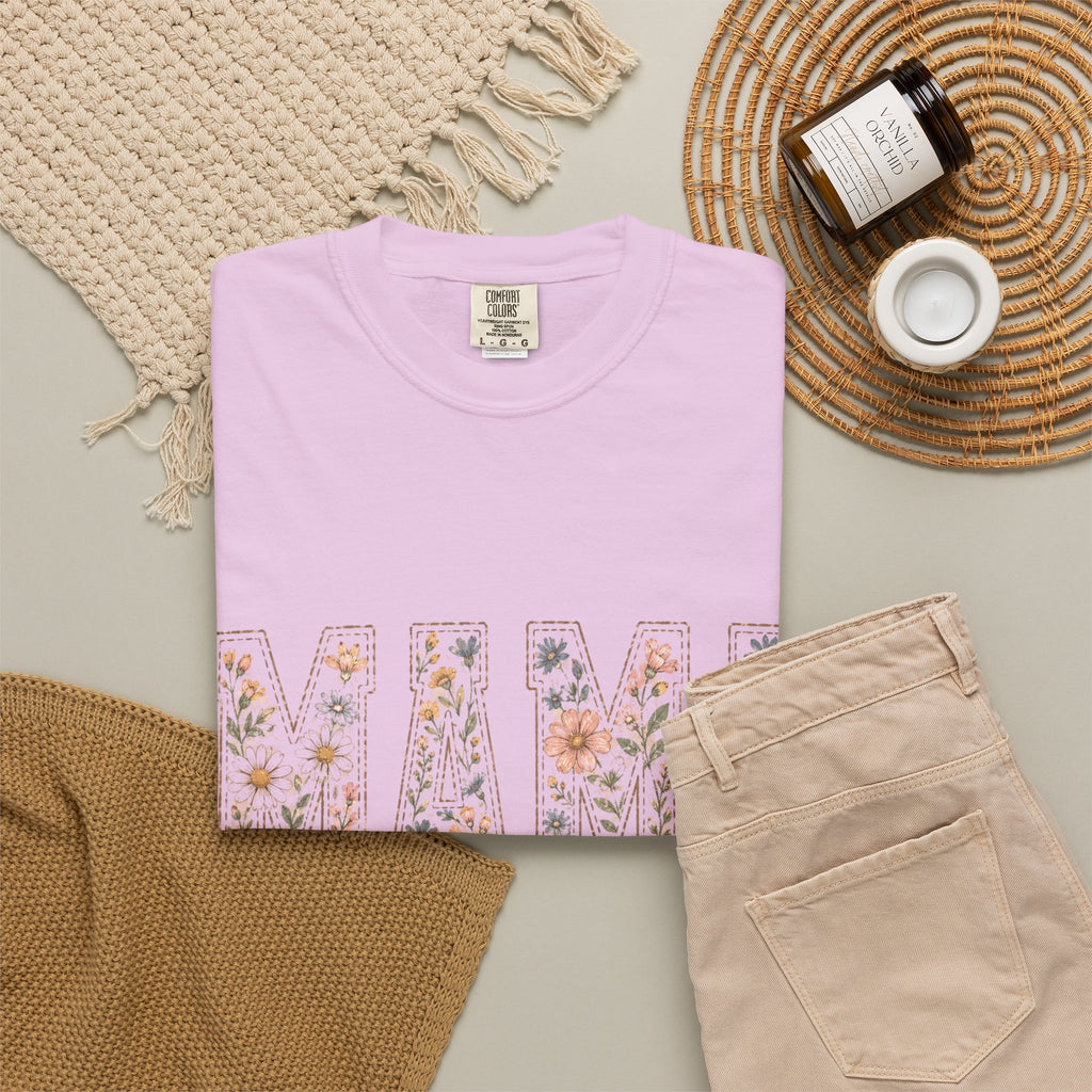 Mama Floral T‑Shirt – 'Wildly Loved' Bow Design, Mother's Day Gift