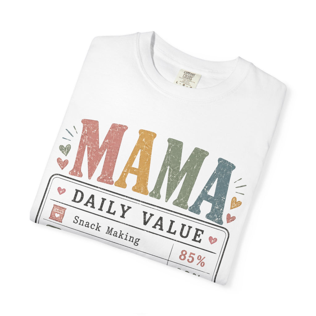 Mama Daily Value T-Shirt — Funny Mom Gift Tee ("Still the best job ever")