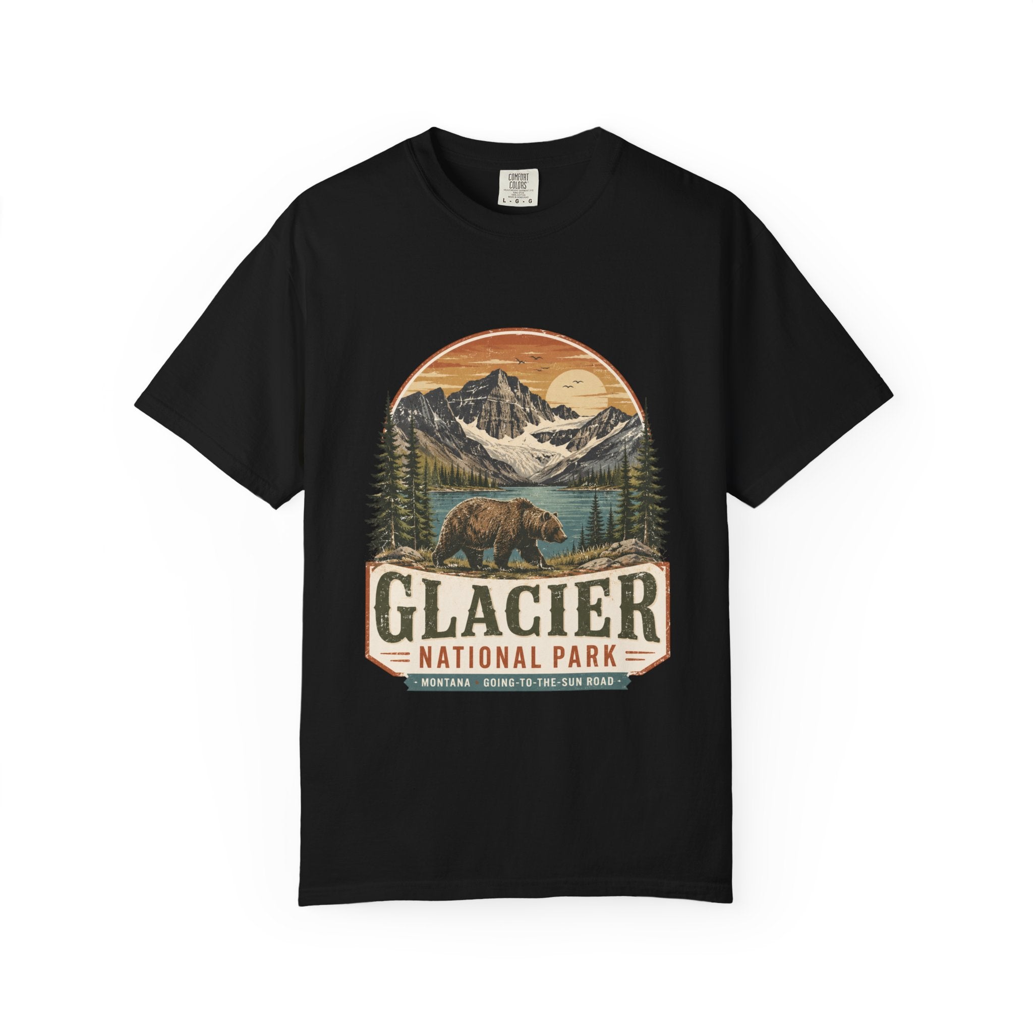 Glacier National Park Vintage Bear T-Shirt
