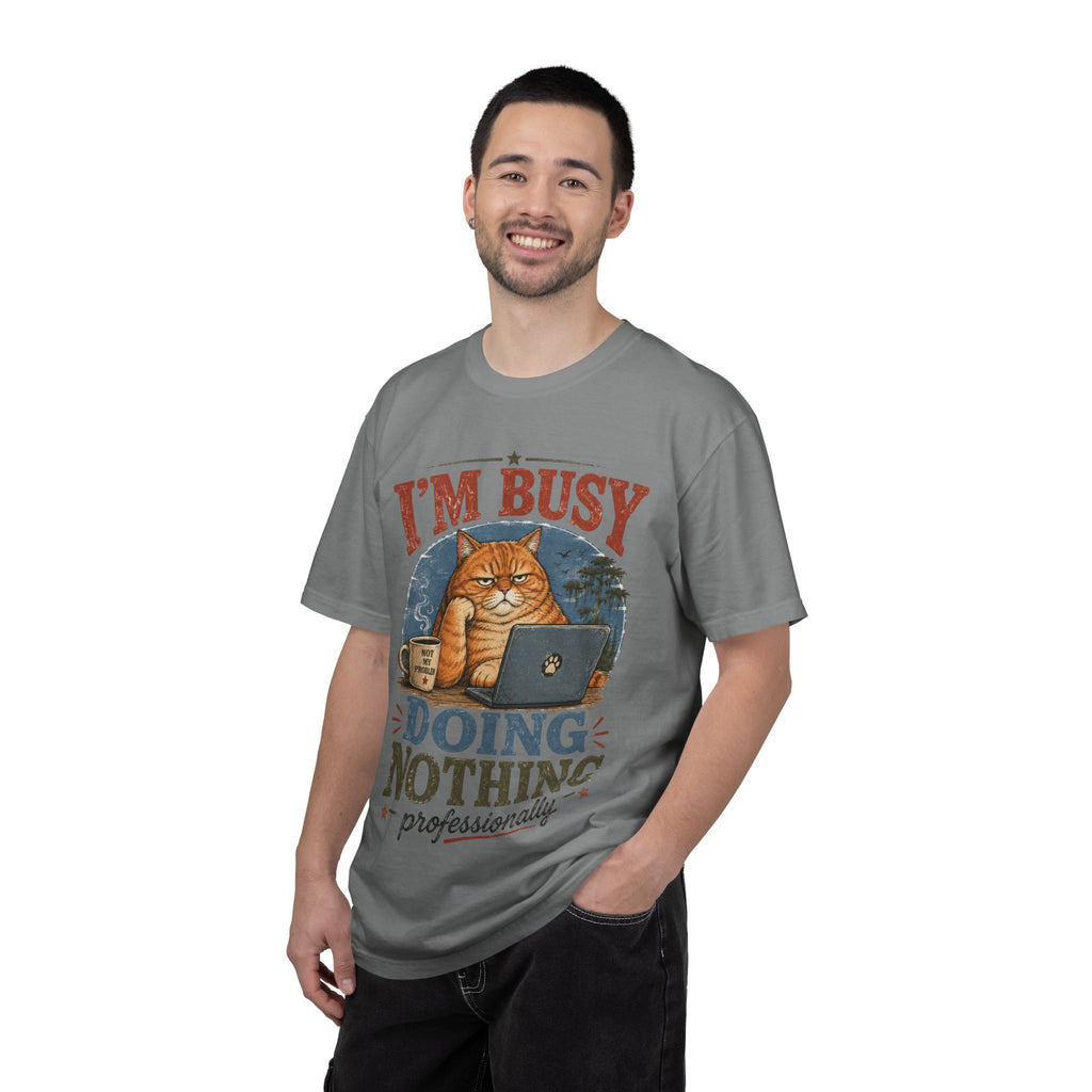 I'm Busy Doing Nothing Professionally Cat T-Shirt