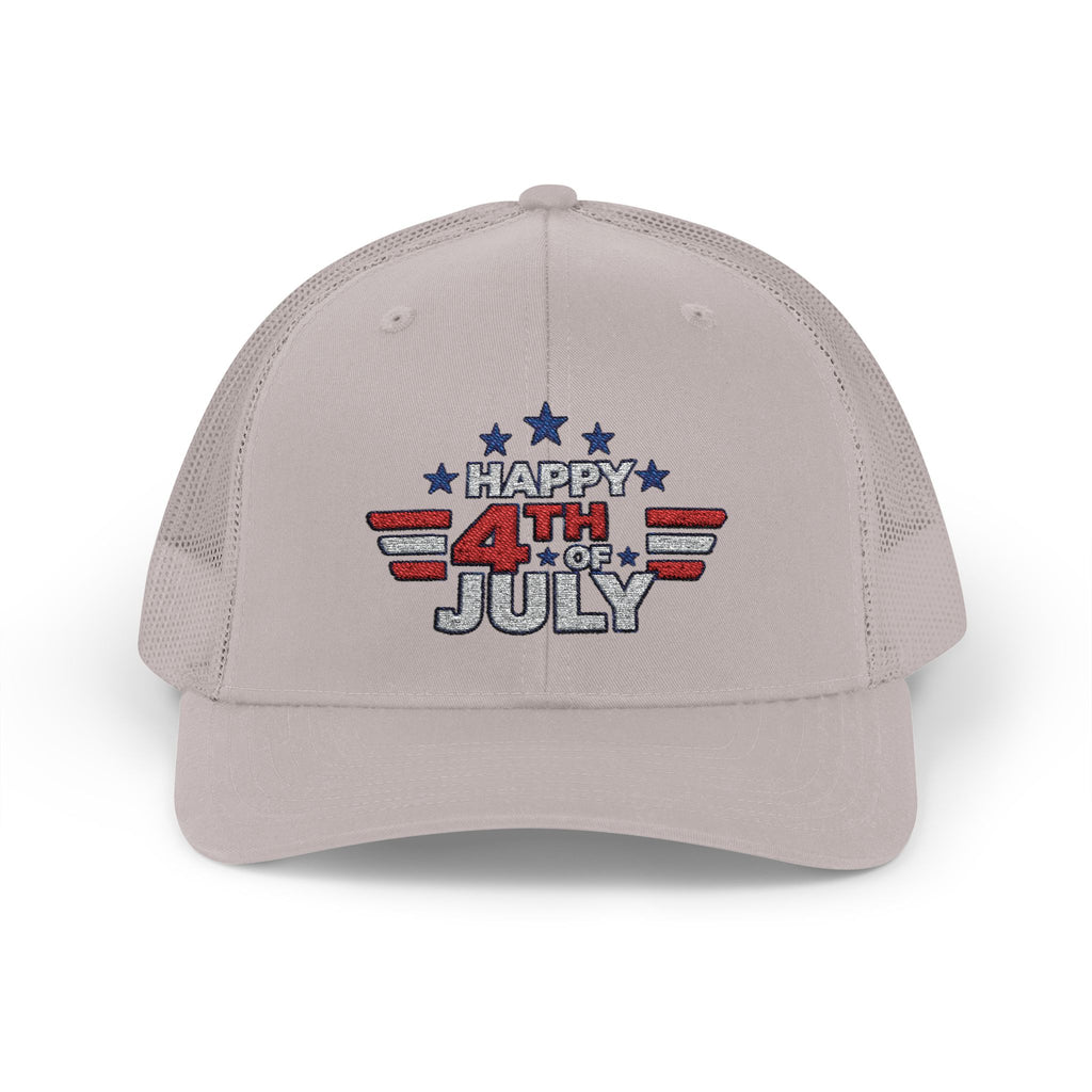 4th of July Trucker Hat – Patriotic Snapback Cap with Stars & Stripes Design