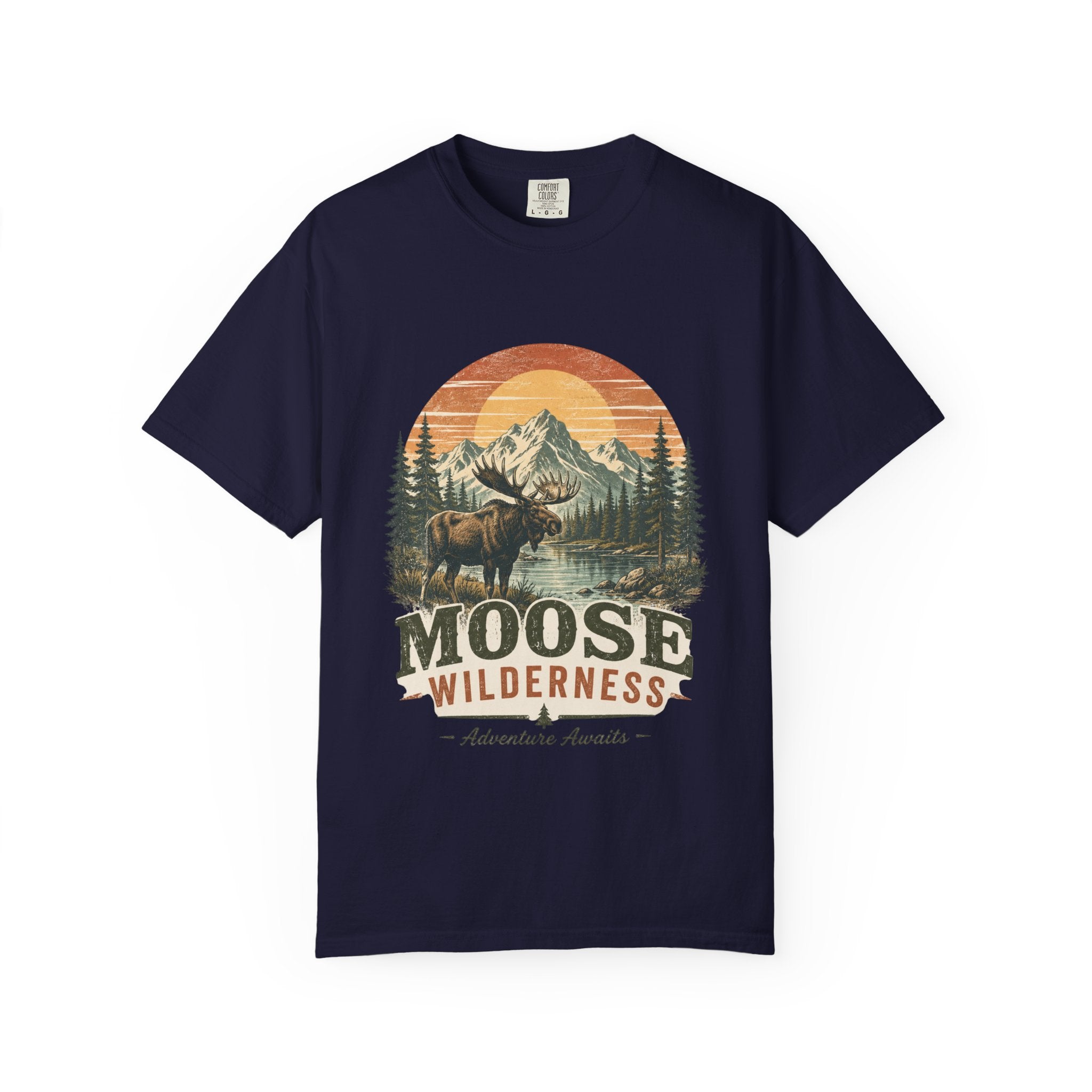 Moose Wilderness T-Shirt — Vintage Mountain Outdoor Adventure Tee