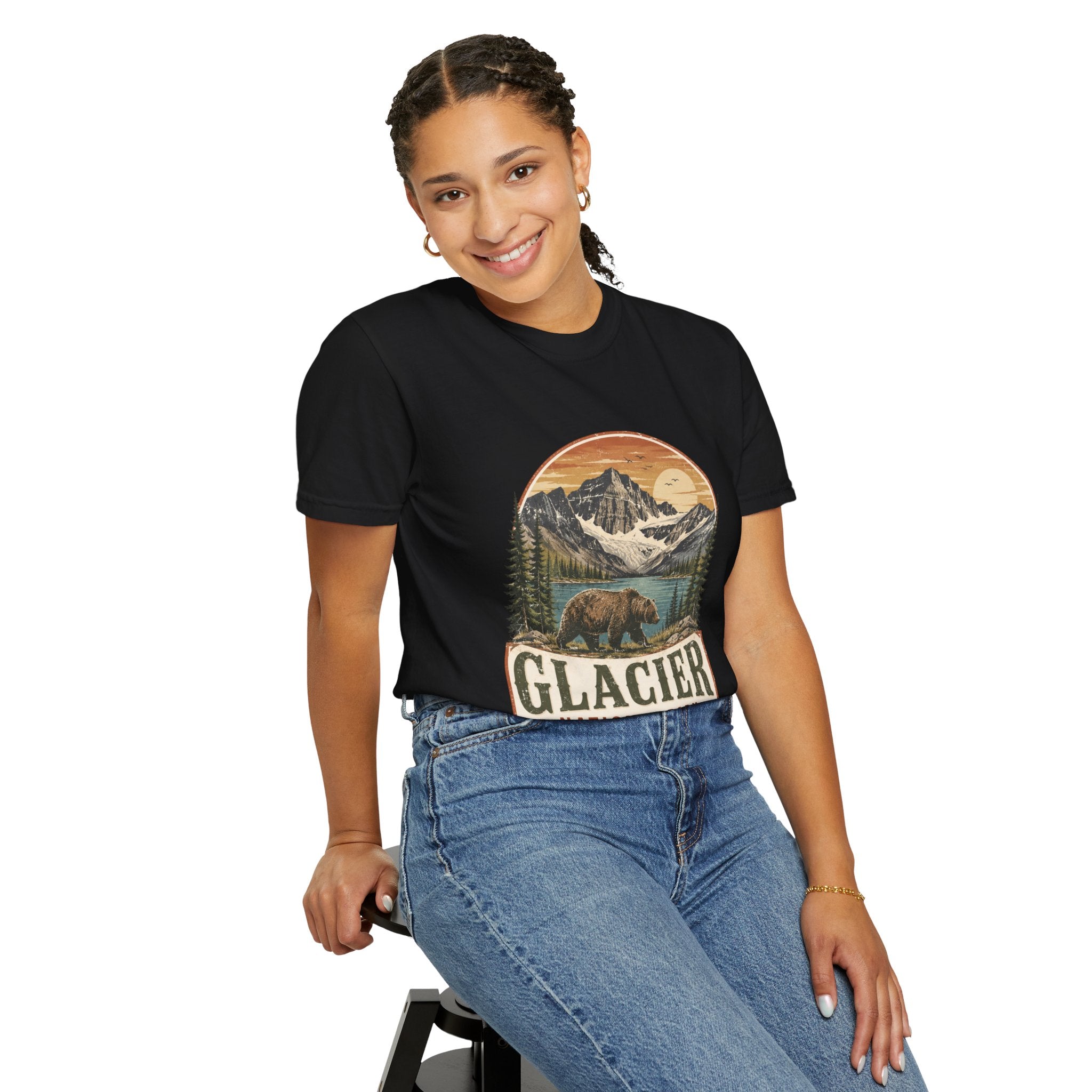 Glacier National Park Vintage Bear T-Shirt