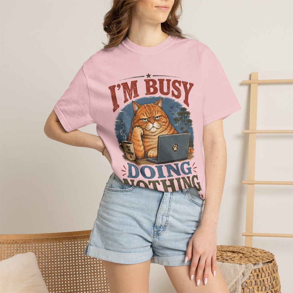 I'm Busy Doing Nothing Professionally Cat T-Shirt