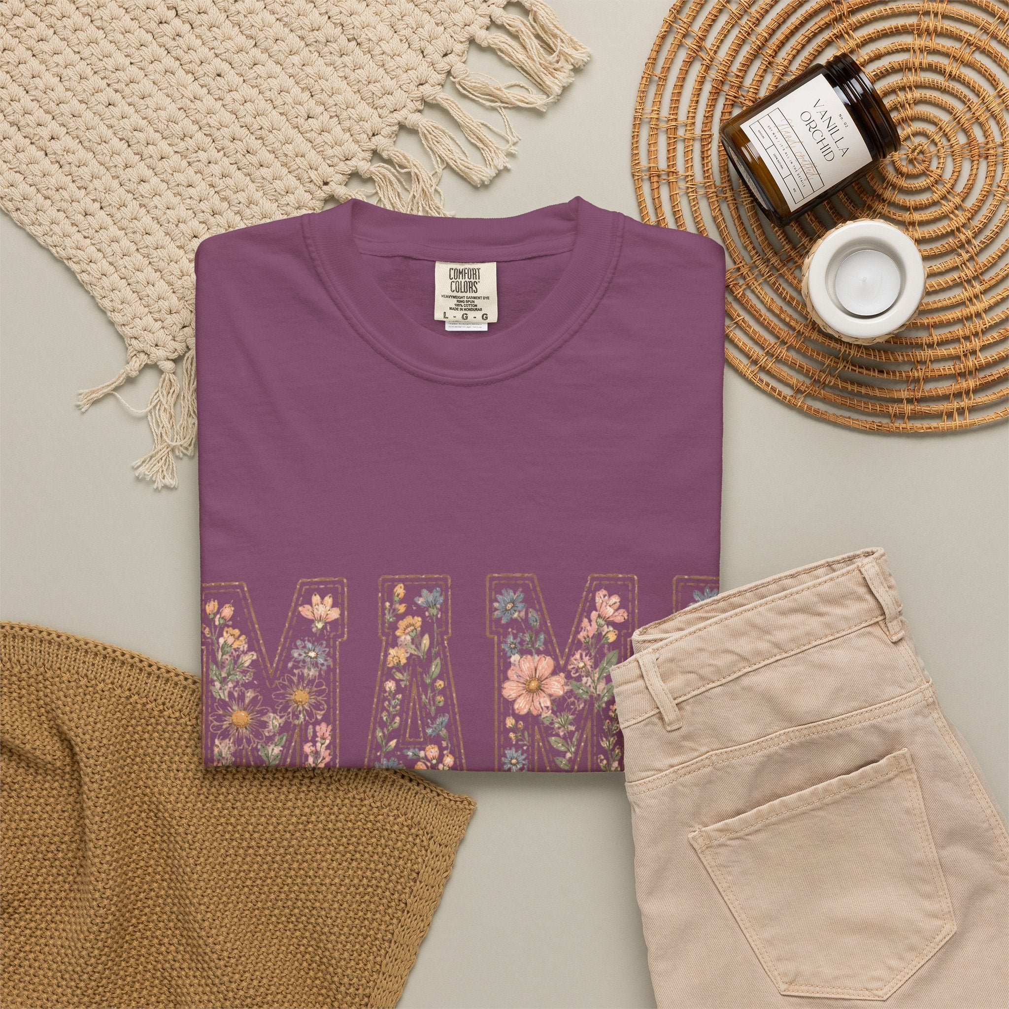 Mama Floral T‑Shirt – 'Wildly Loved' Bow Design, Mother's Day Gift