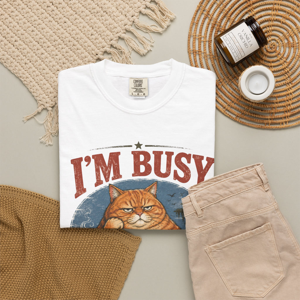 I'm Busy Doing Nothing Professionally Cat T-Shirt