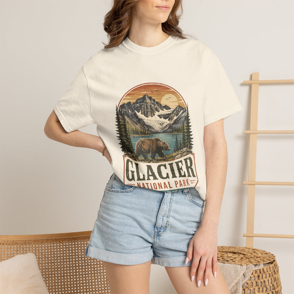 Glacier National Park Vintage Bear T-Shirt