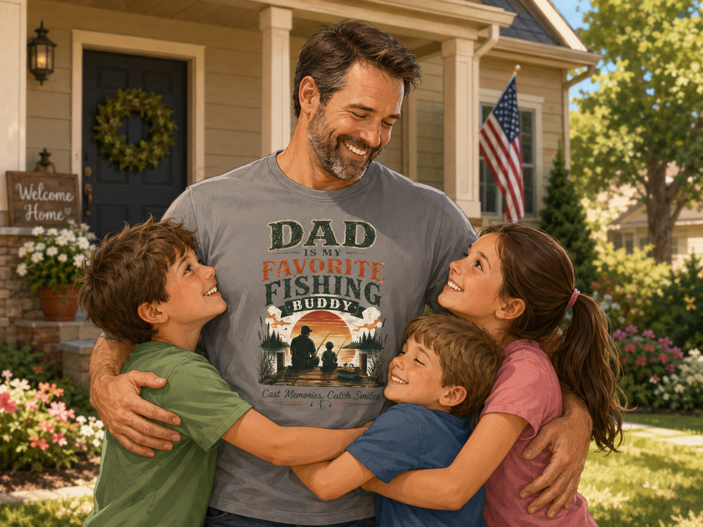 Dad Is My Favorite Fishing Buddy T-Shirt — Father’s Day Fishing Tee