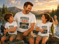 Hooked on Being Dad Fishing T-Shirt — Best Dad on the Lake Gift